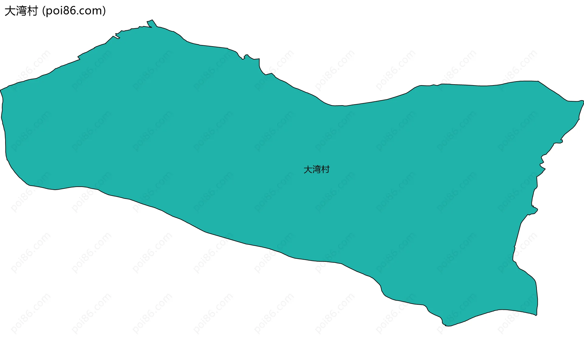 大湾村边界地图