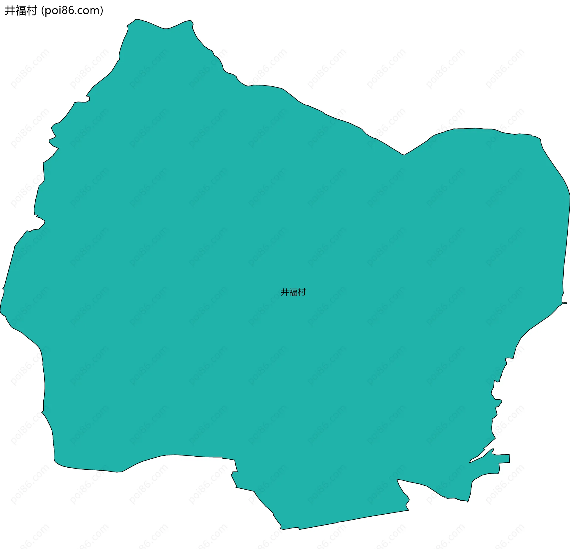 井福村边界地图