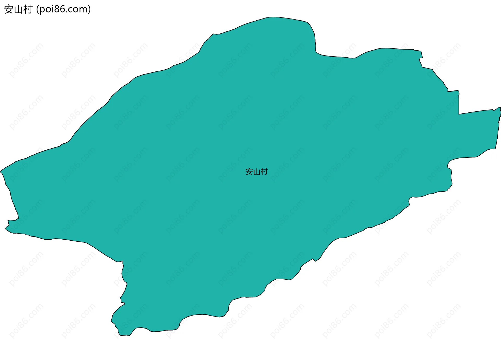 安山村边界地图