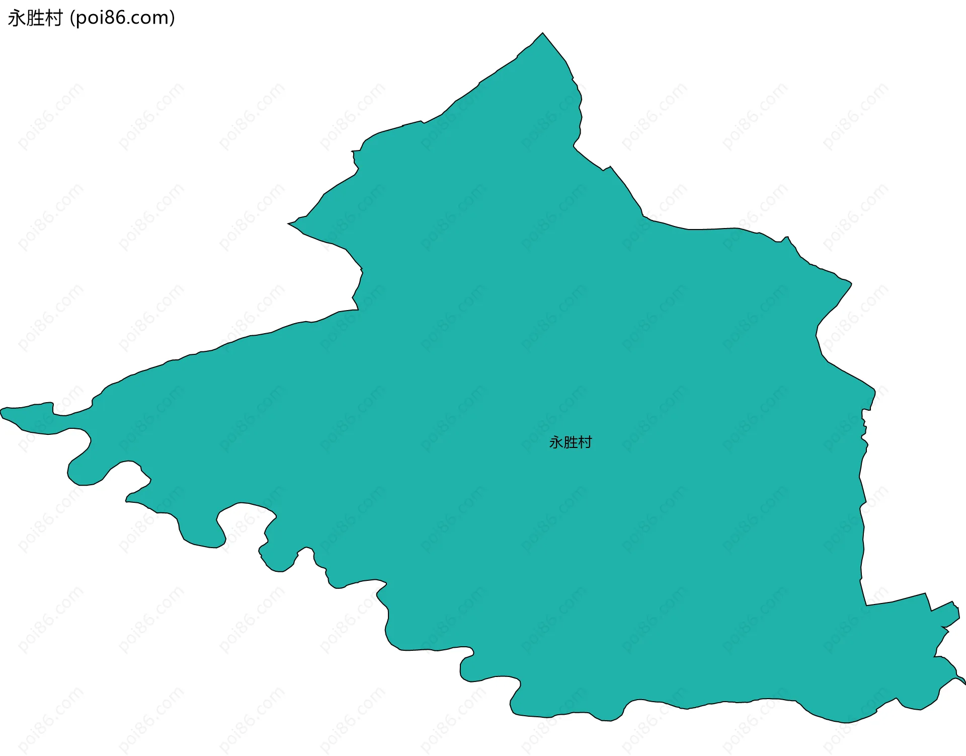 永胜村边界地图