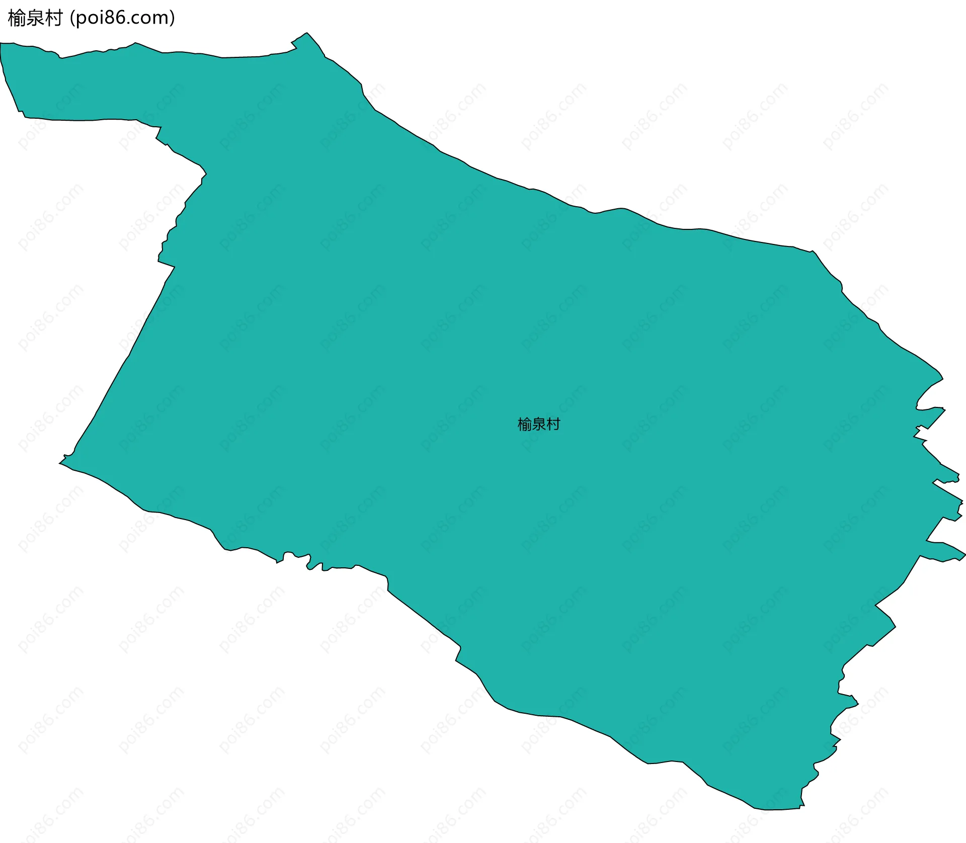 榆泉村边界地图