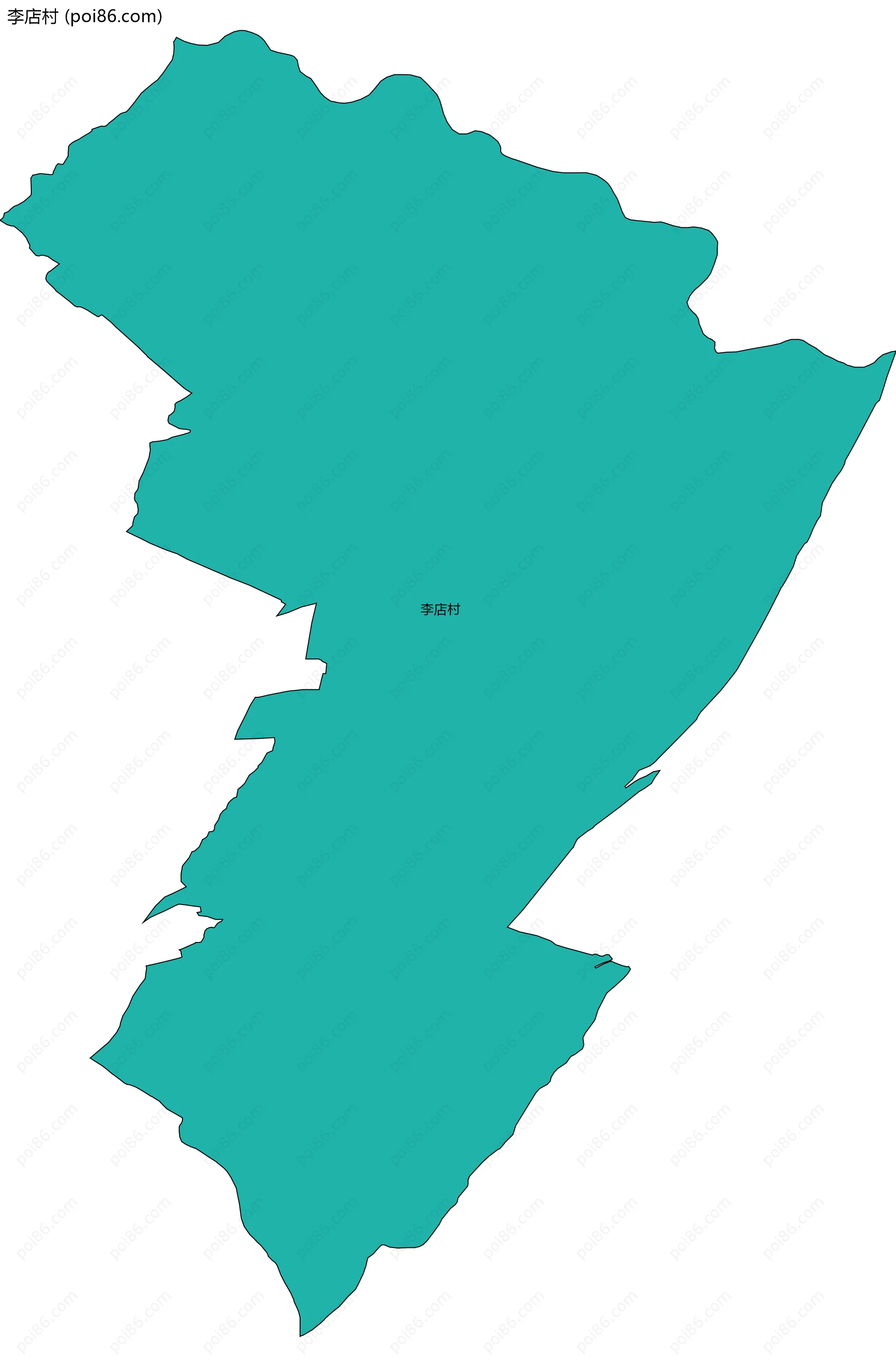 李店村边界地图