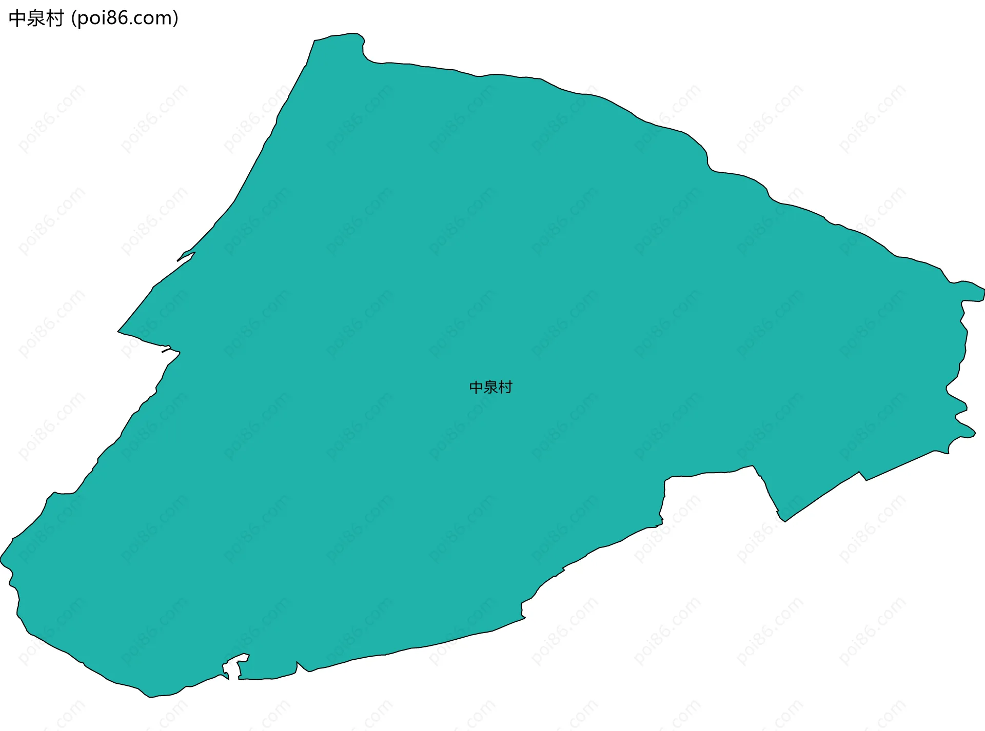 中泉村边界地图