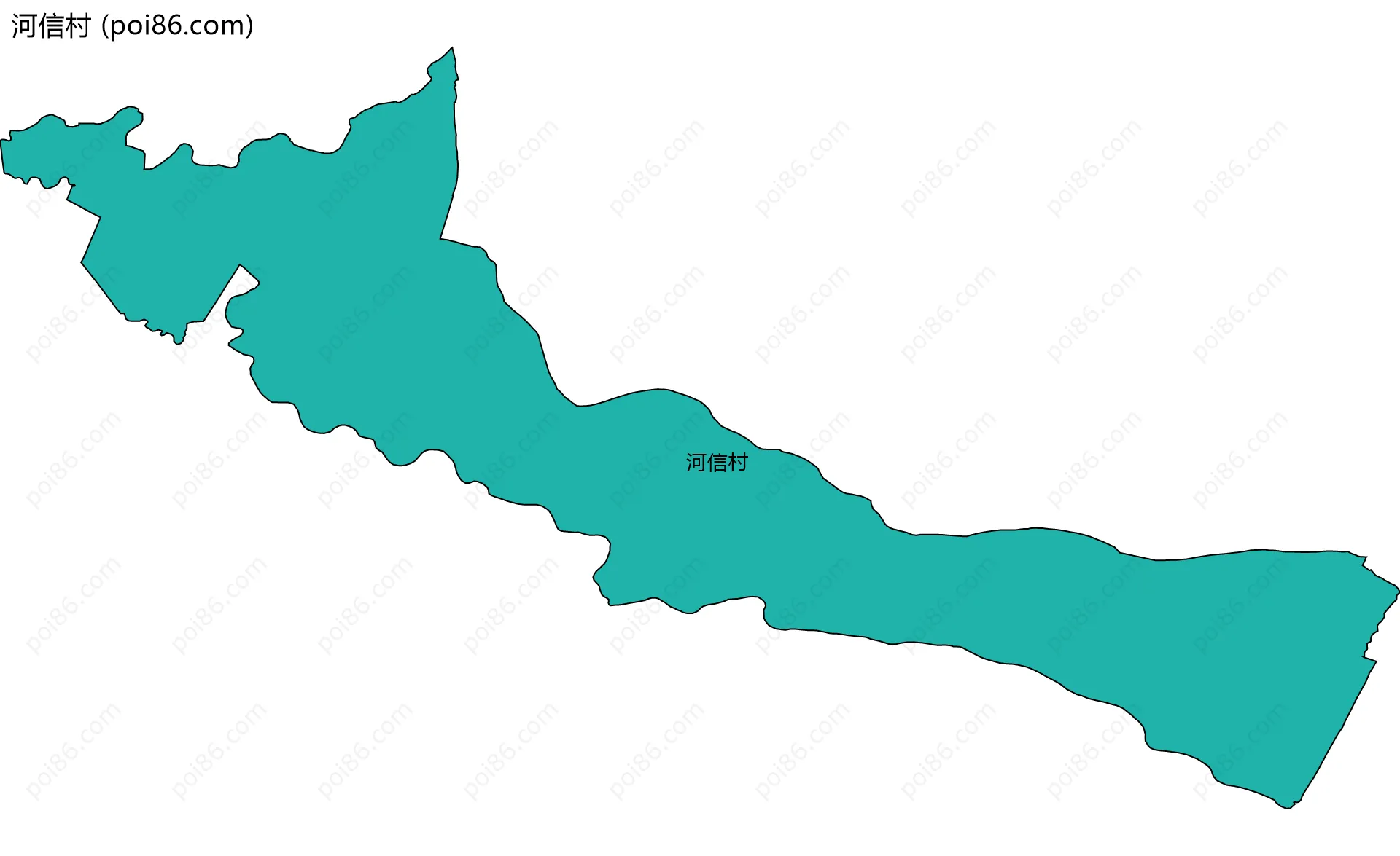 河信村边界地图