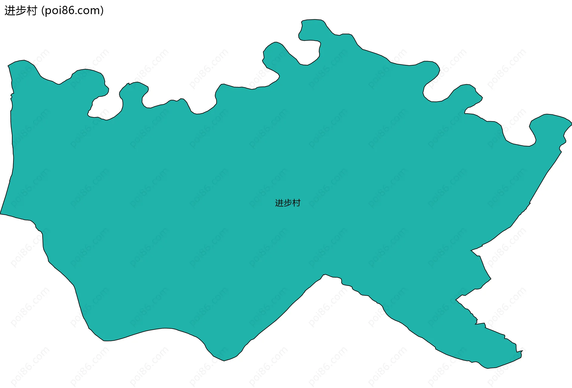 进步村边界地图