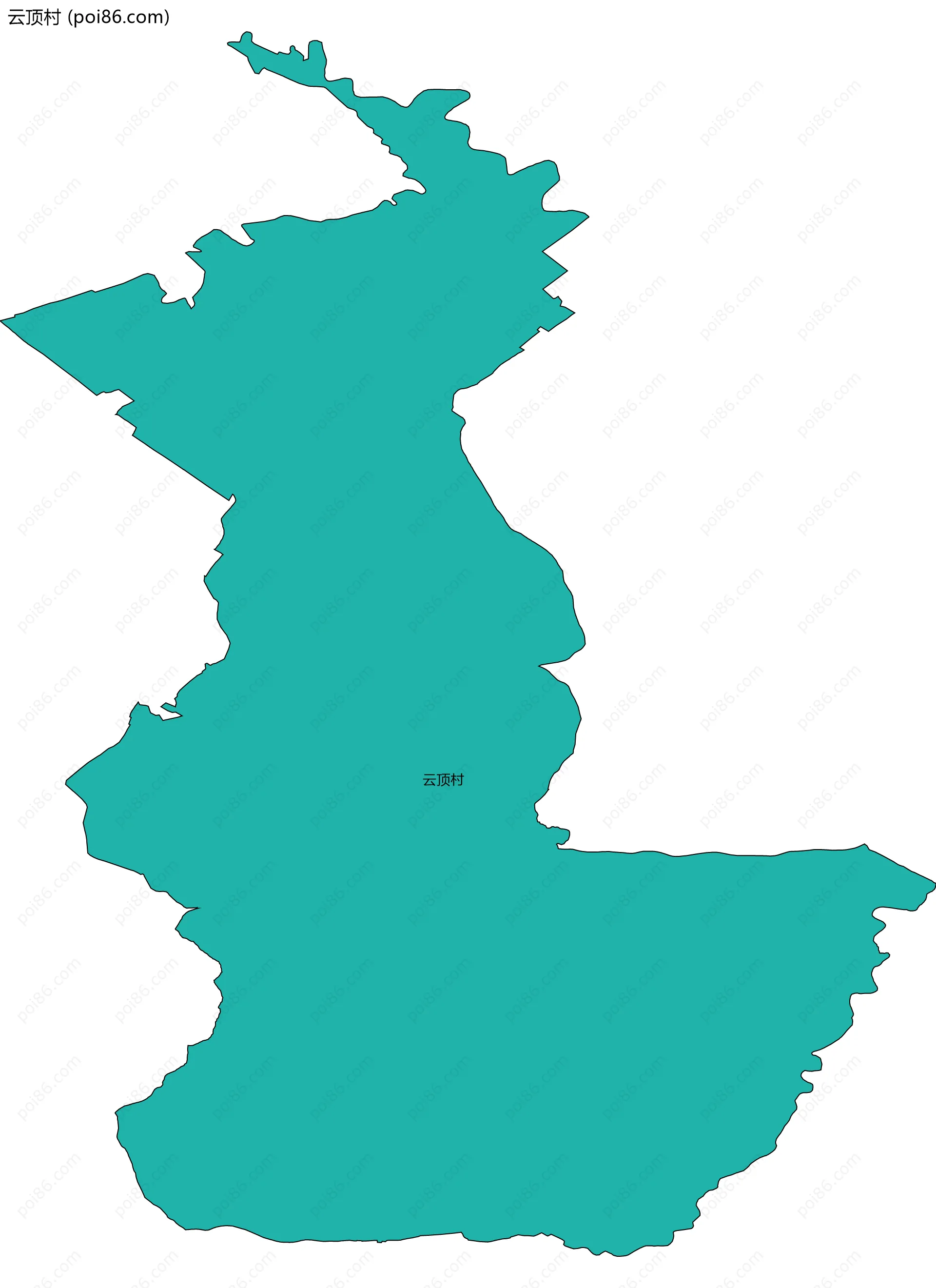 云顶村边界地图