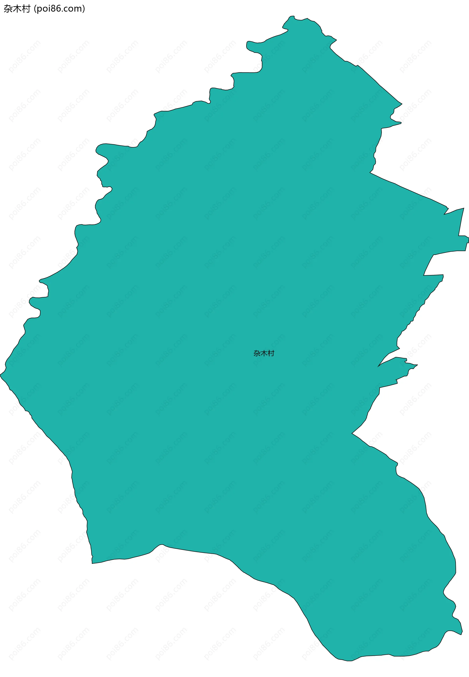 杂木村边界地图