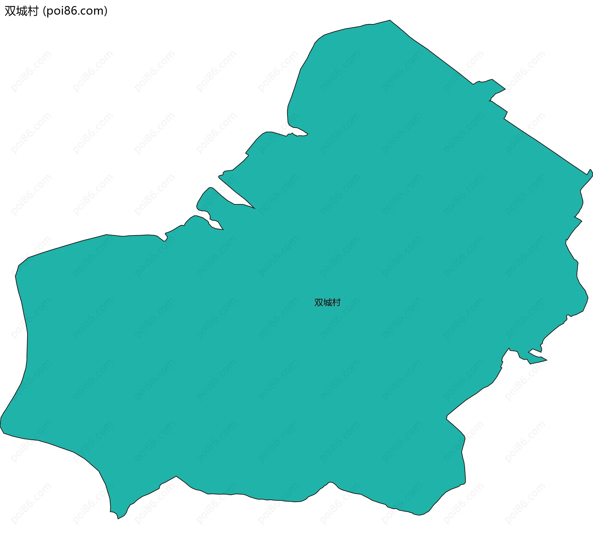 双城村边界地图