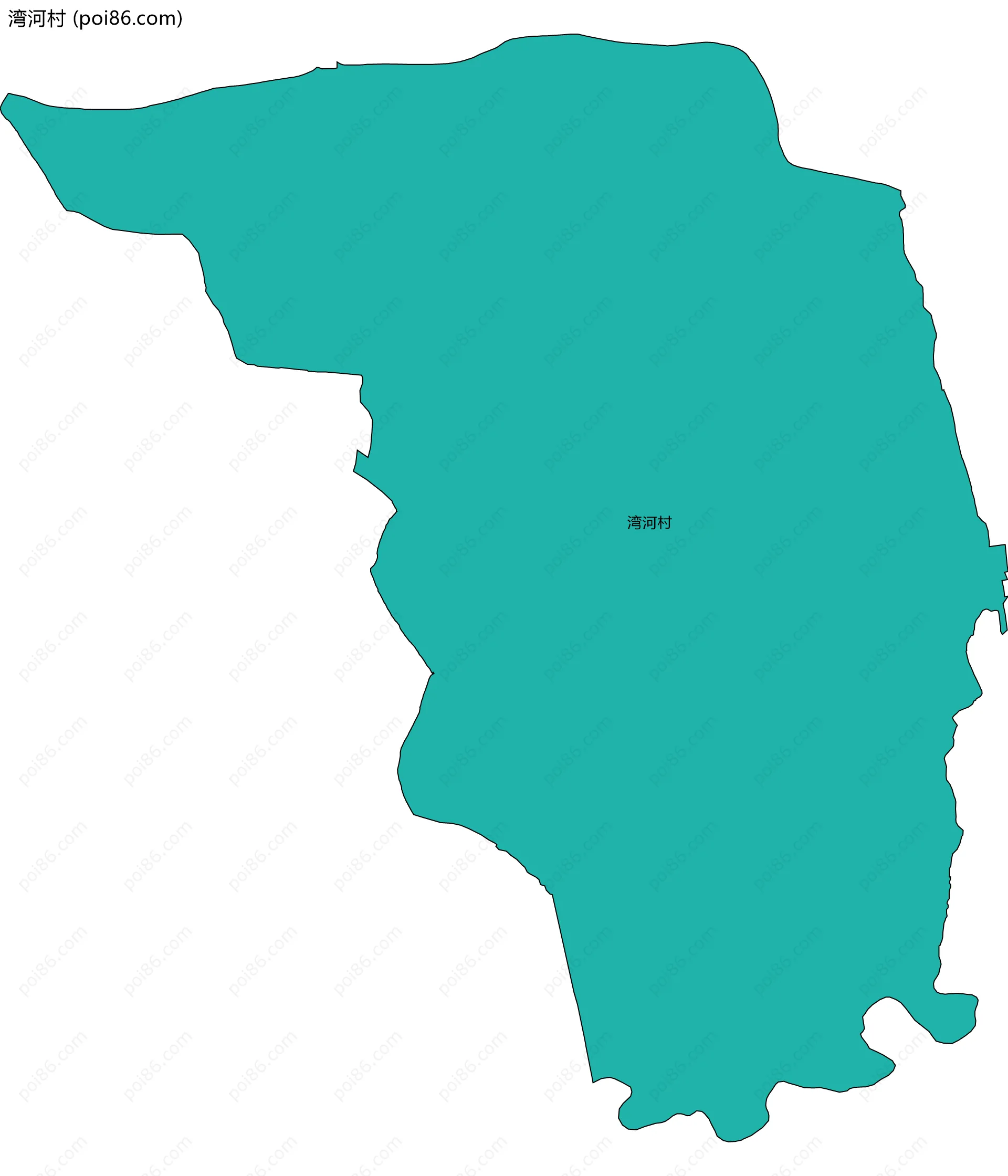 湾河村边界地图