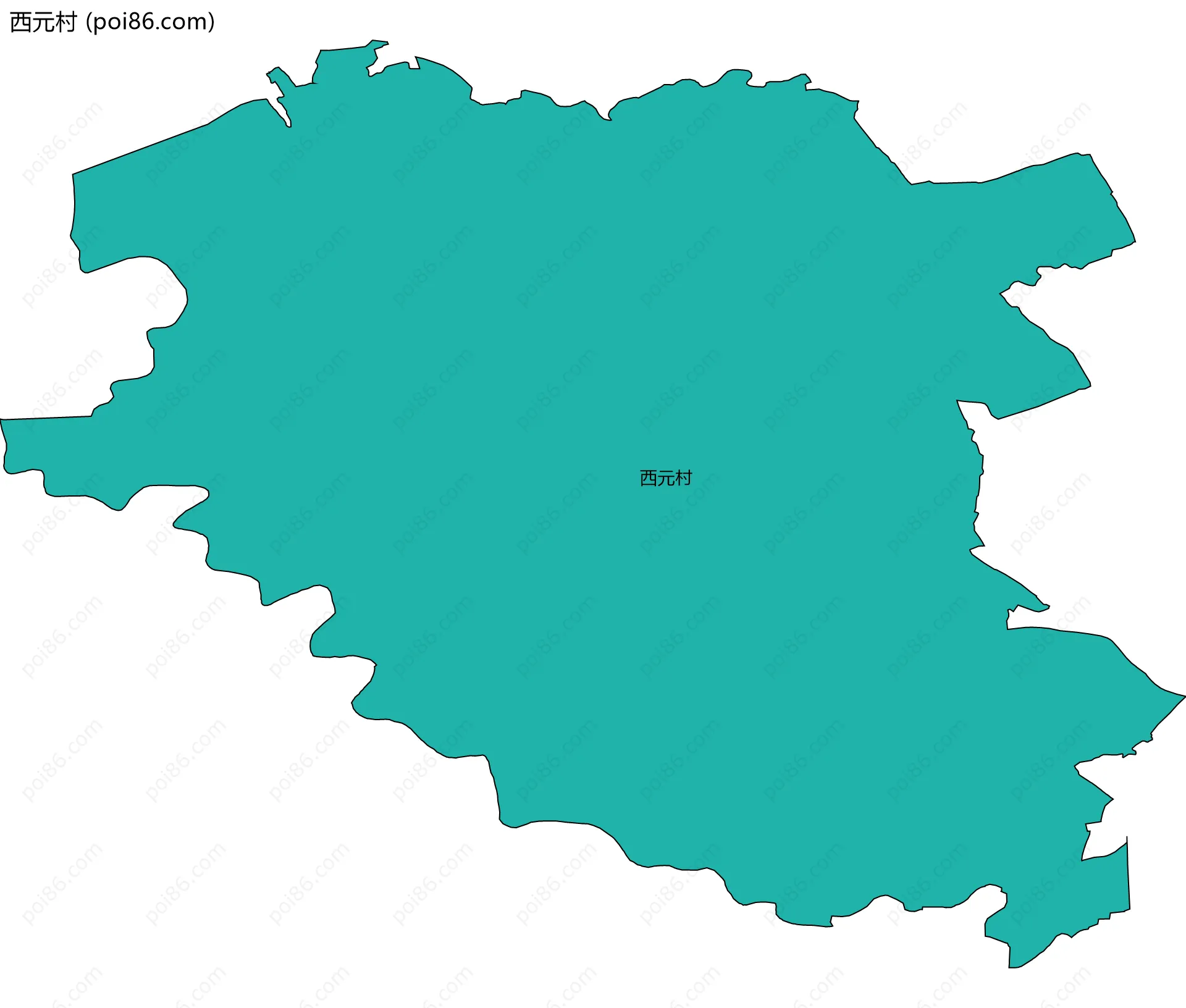 西元村边界地图