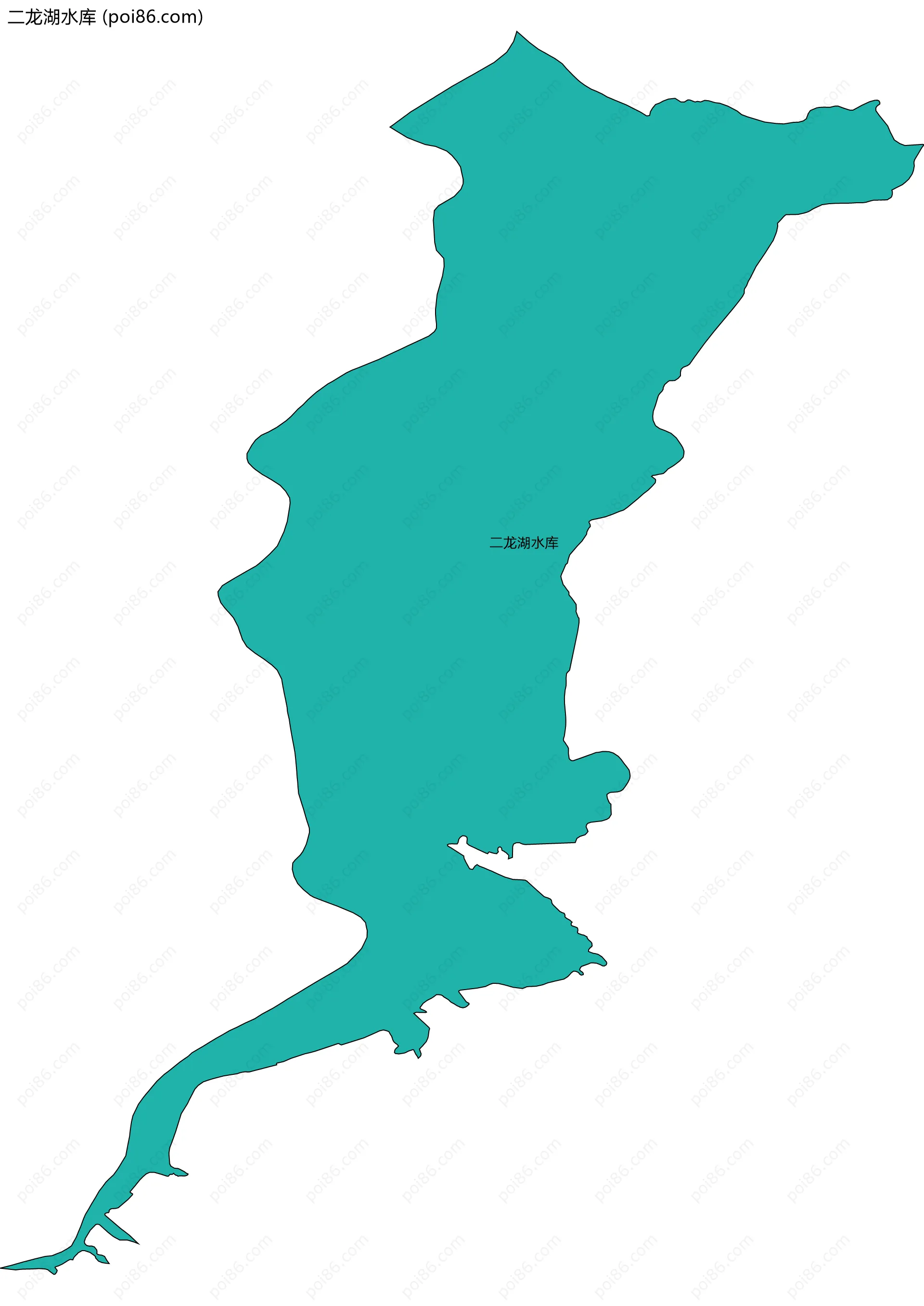 二龙湖水库边界地图