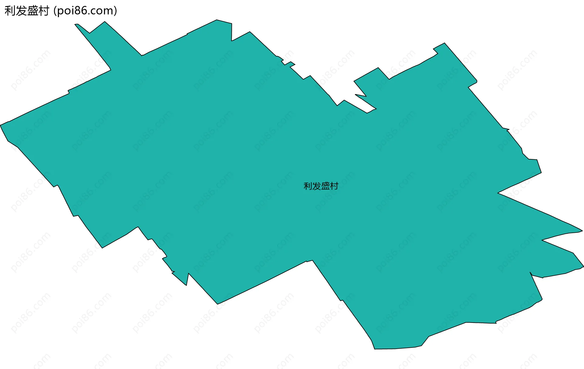 利发盛村边界地图