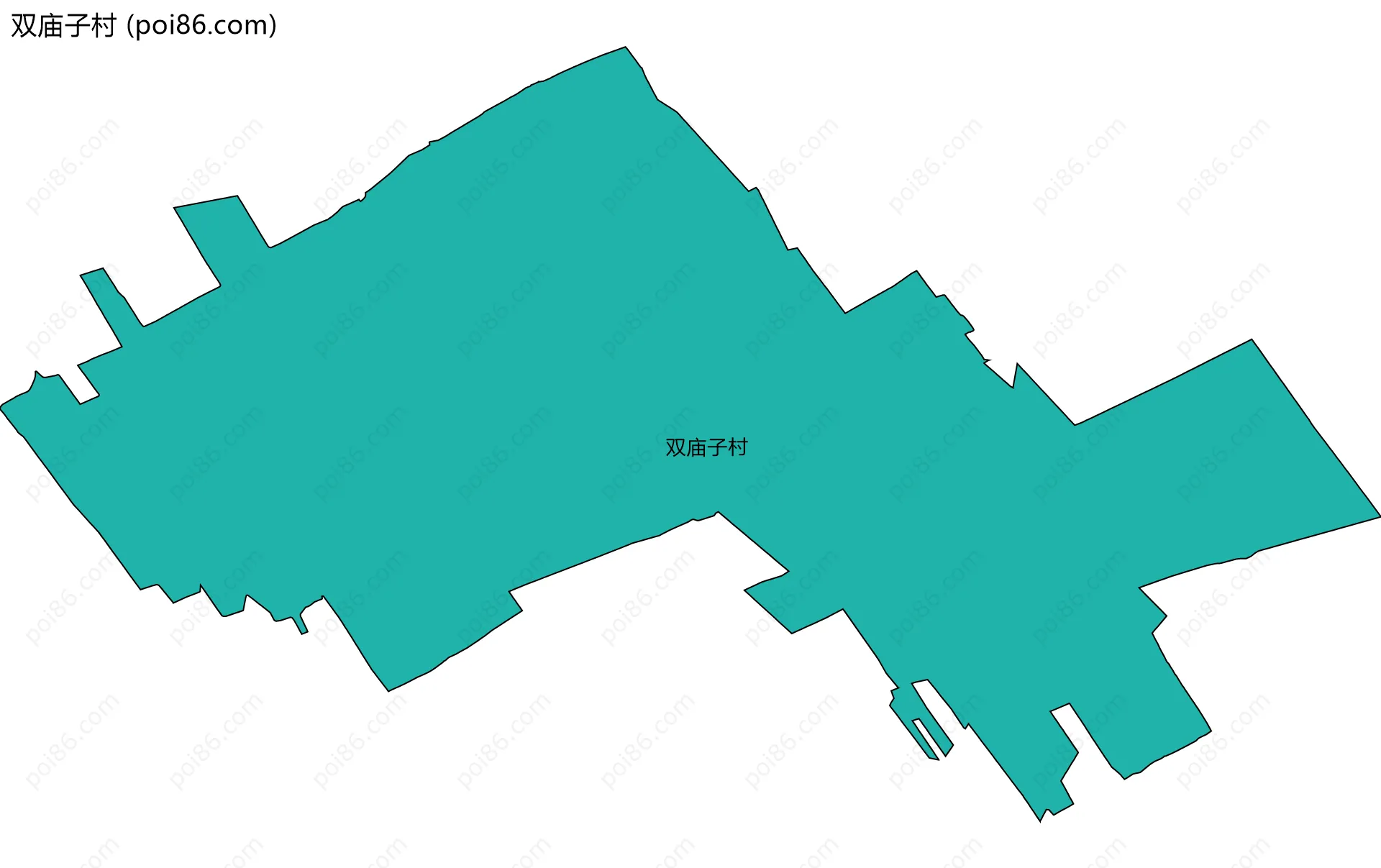 双庙子村边界地图