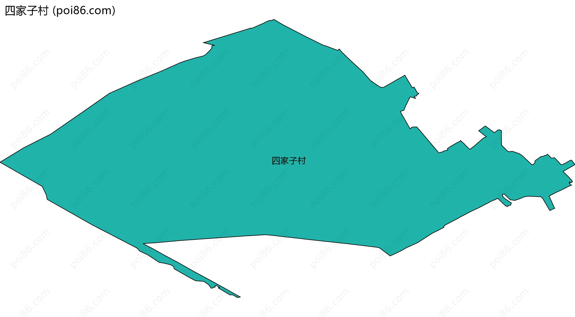 四家子村边界地图