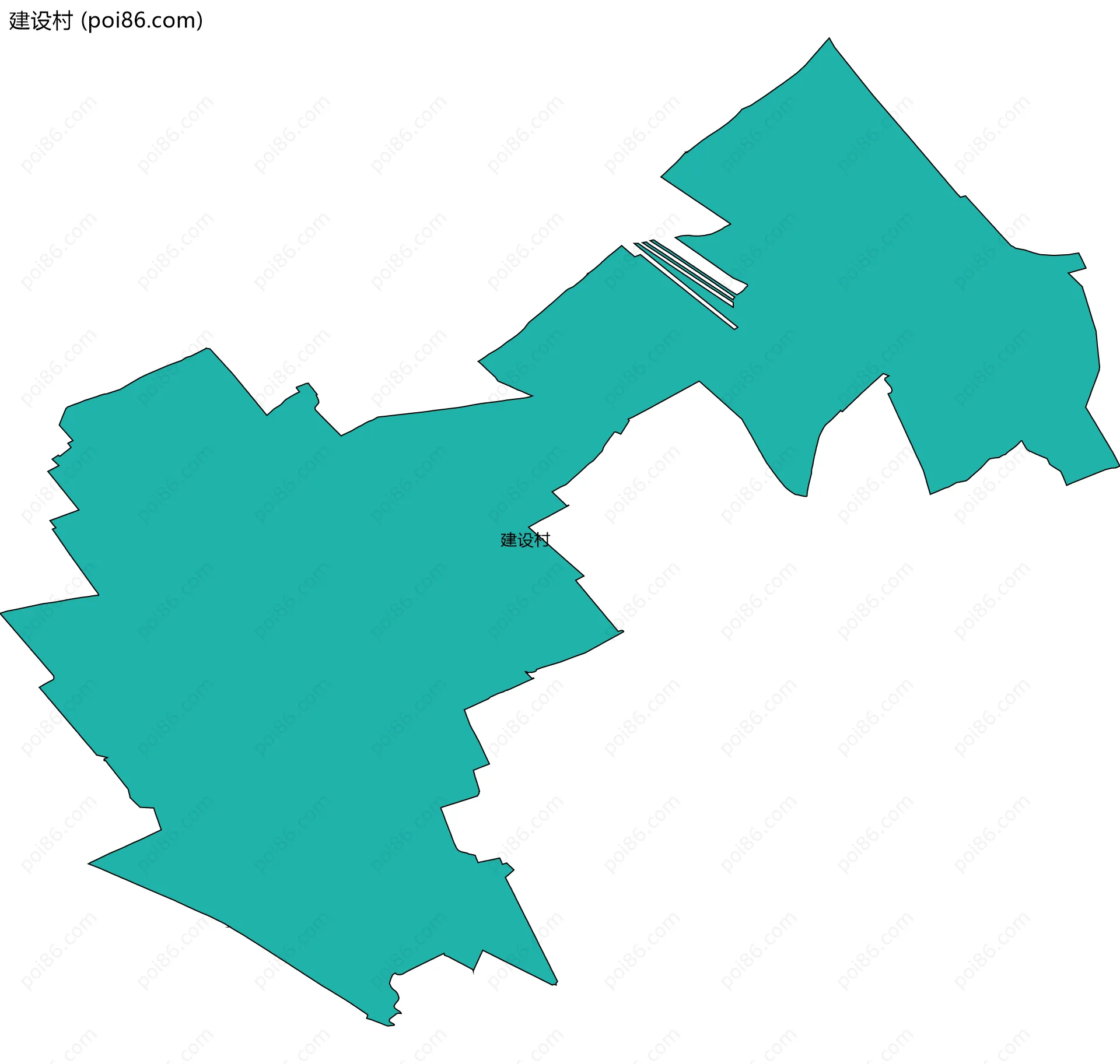 建设村边界地图