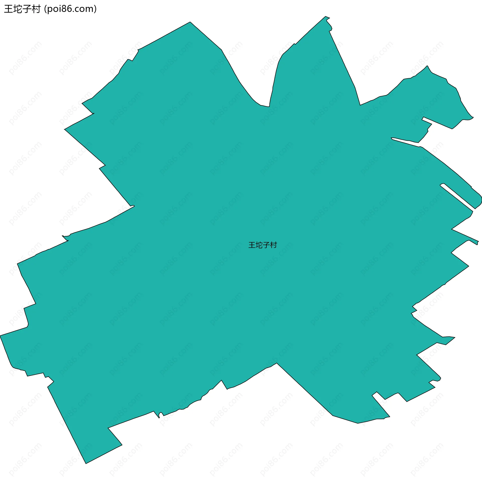 王坨子村边界地图