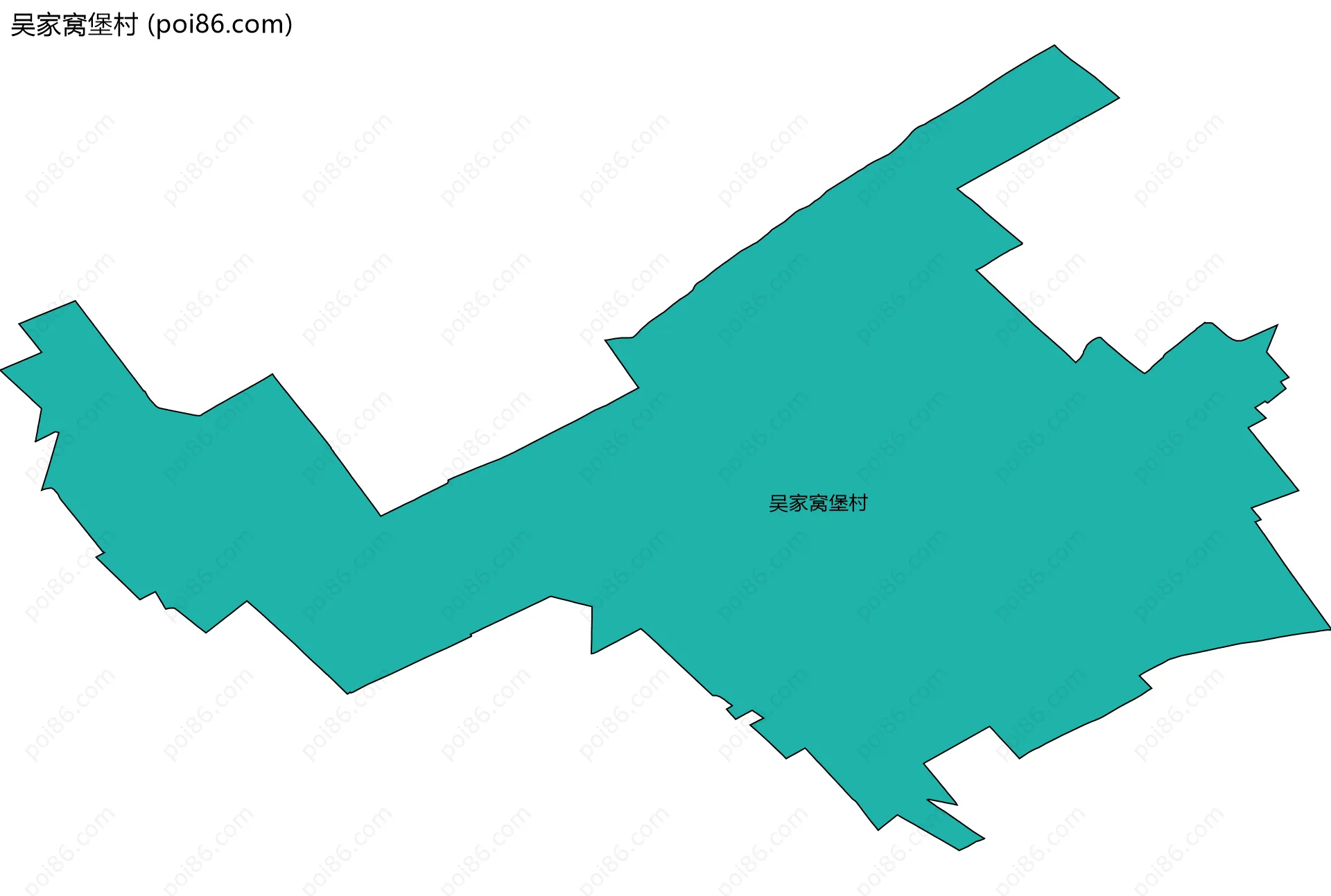 吴家窝堡村边界地图