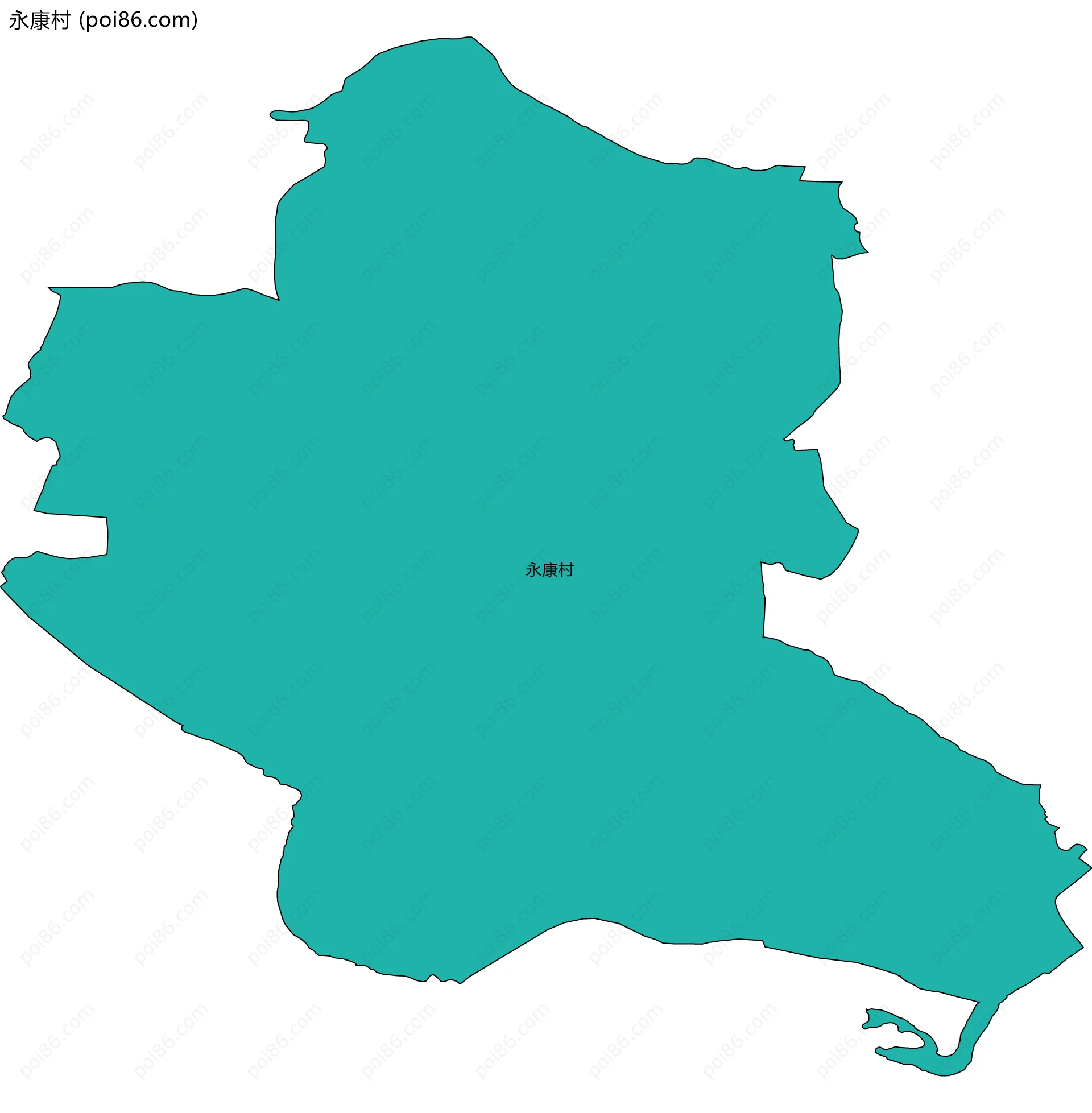 永康村边界地图