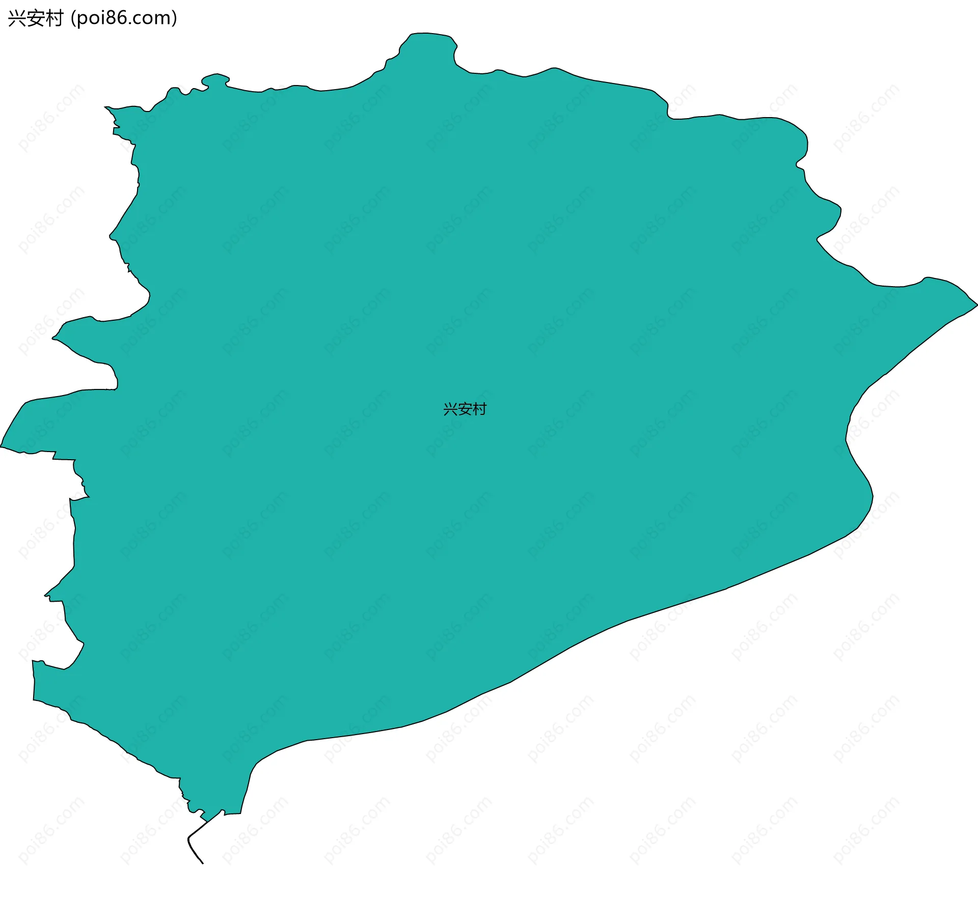 兴安村边界地图