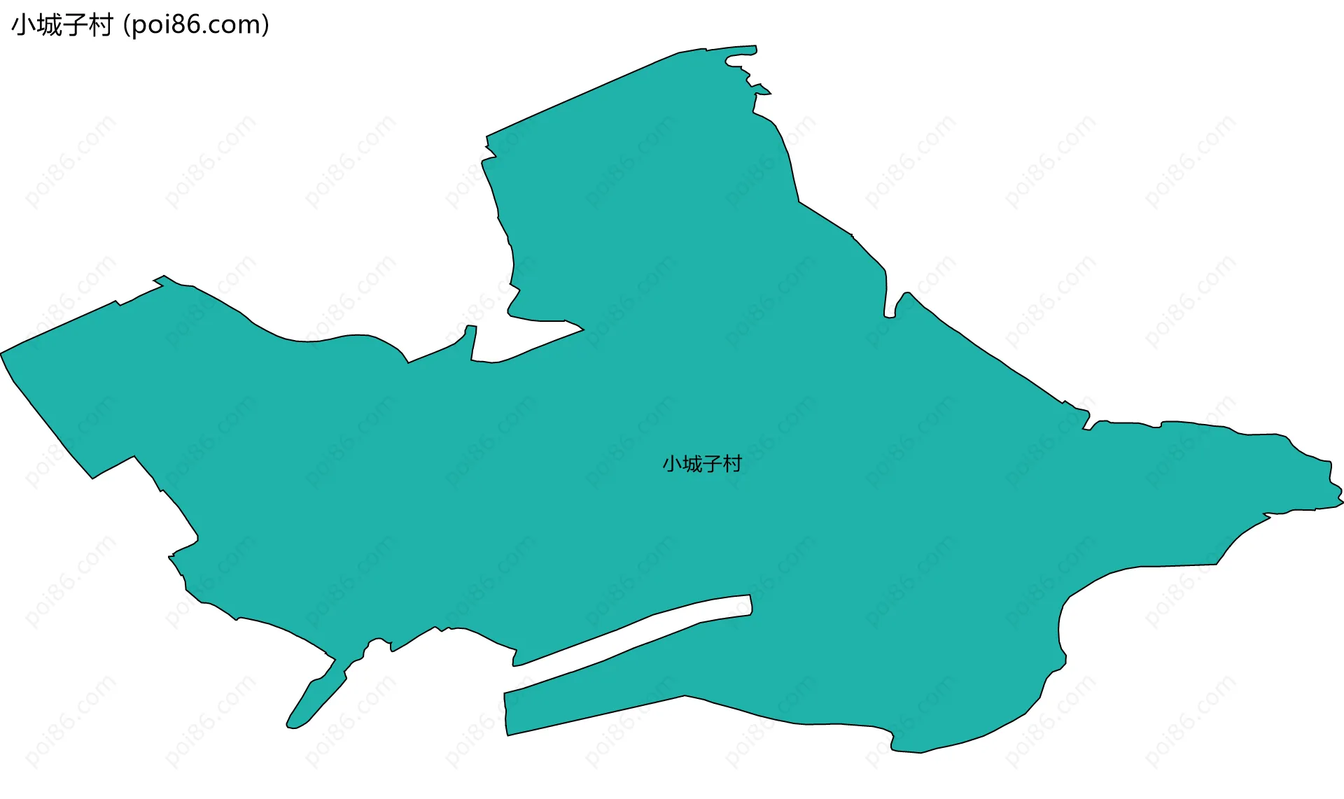 小城子村边界地图