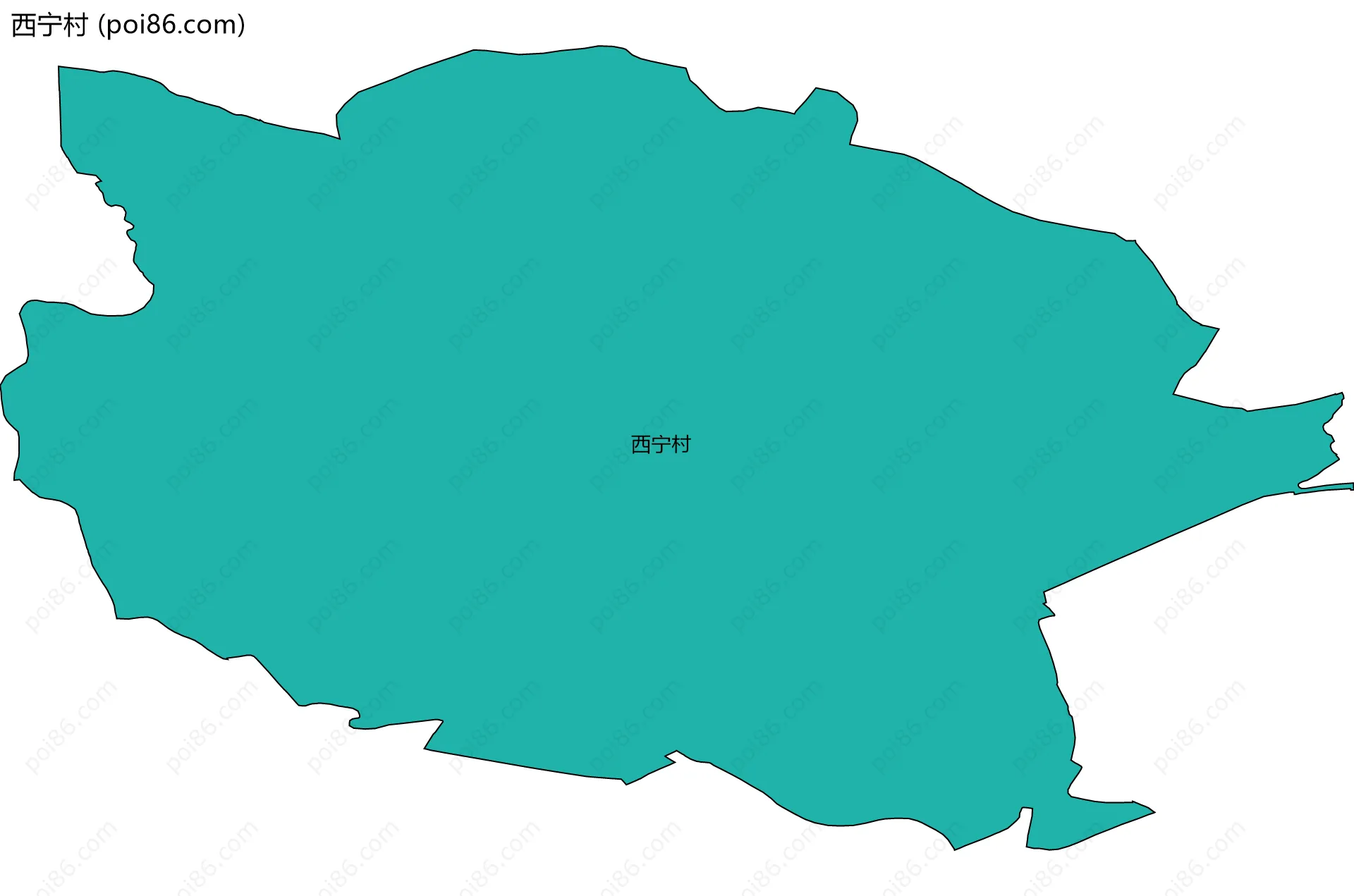 西宁村边界地图