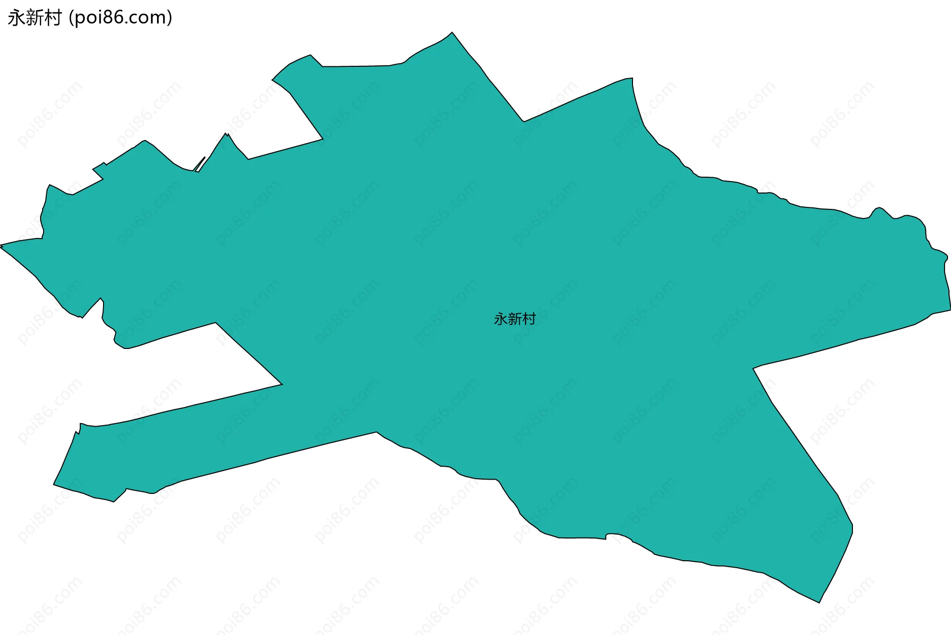永新村边界地图