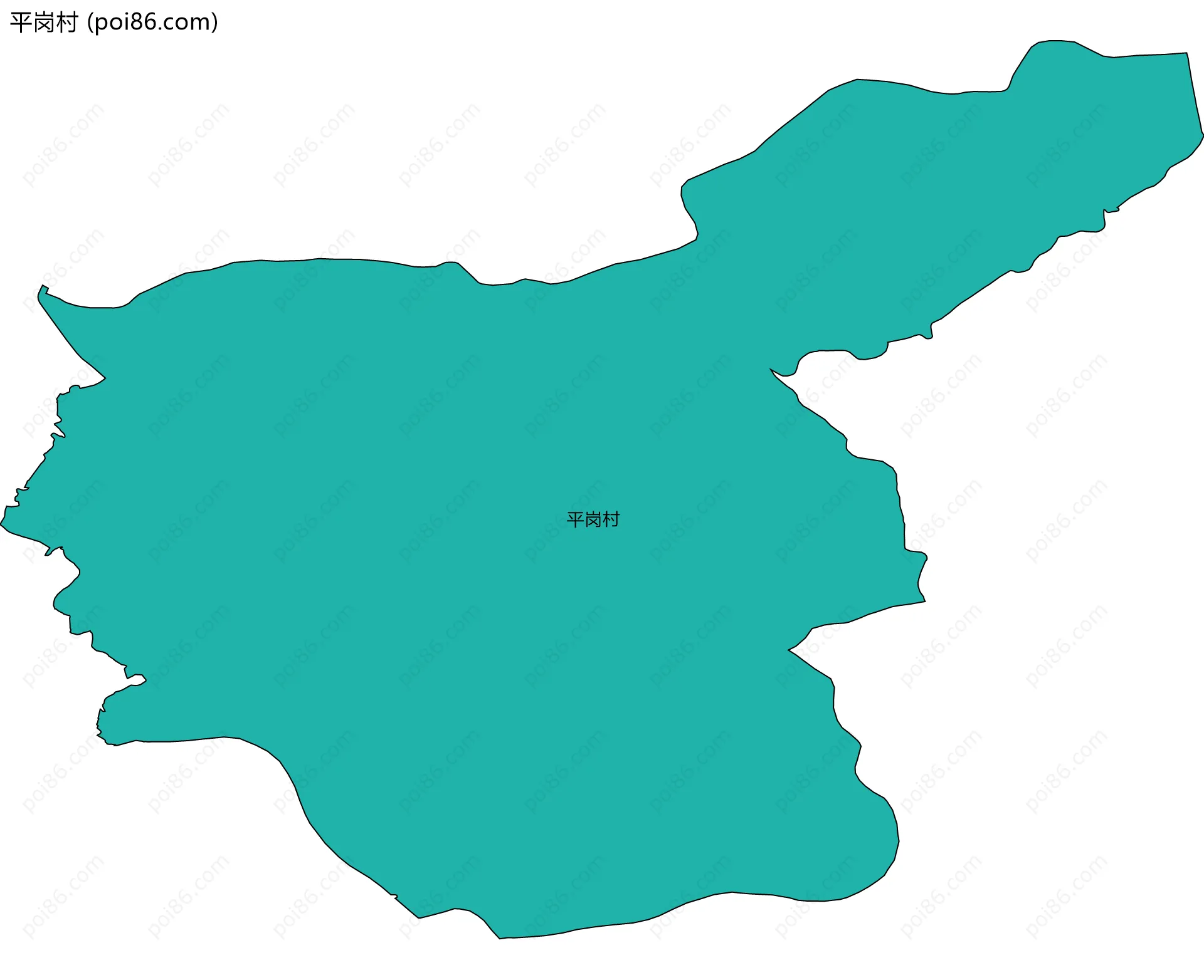 平岗村边界地图