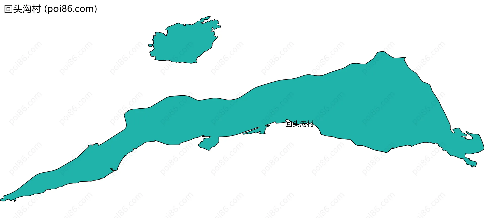 回头沟村边界地图