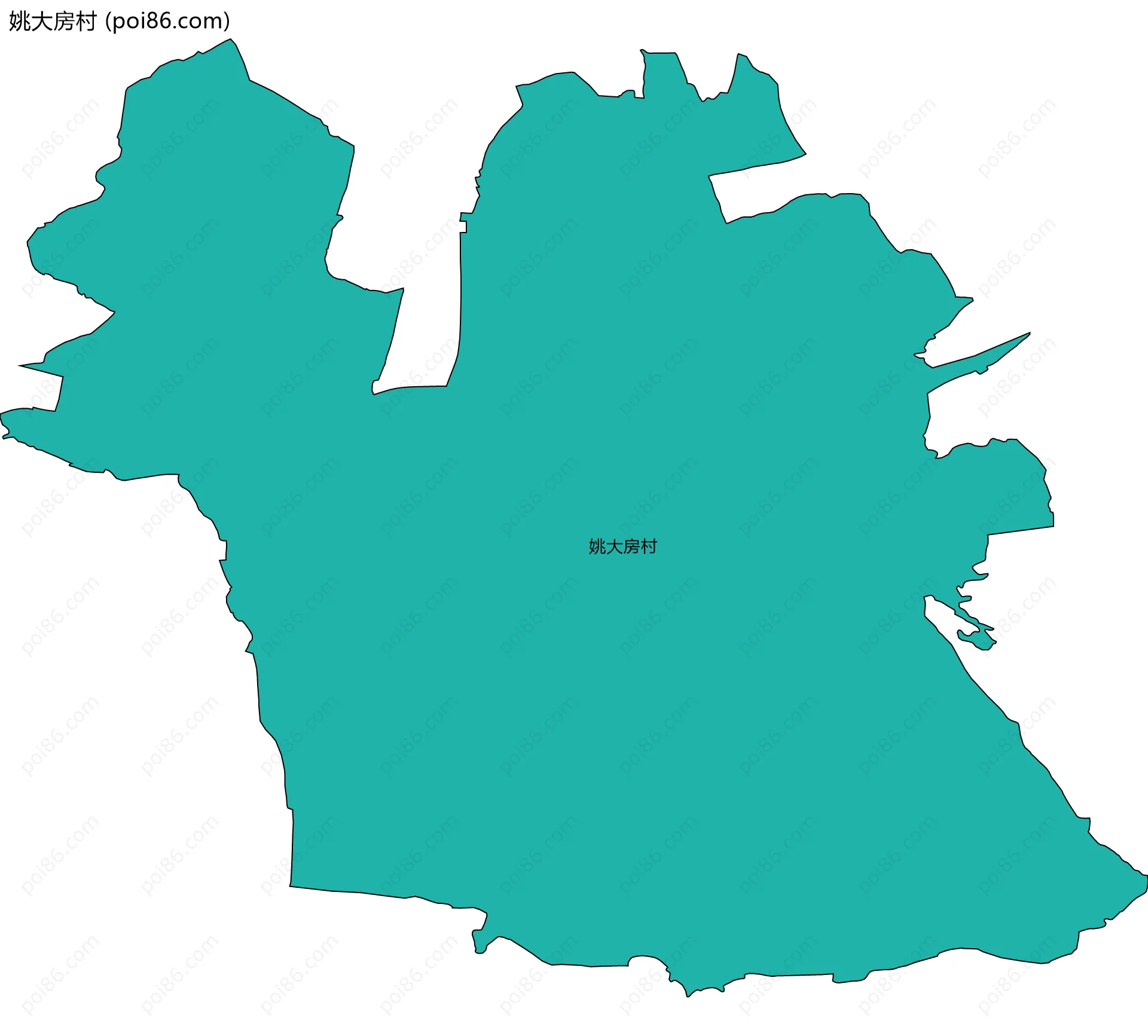 姚大房村边界地图