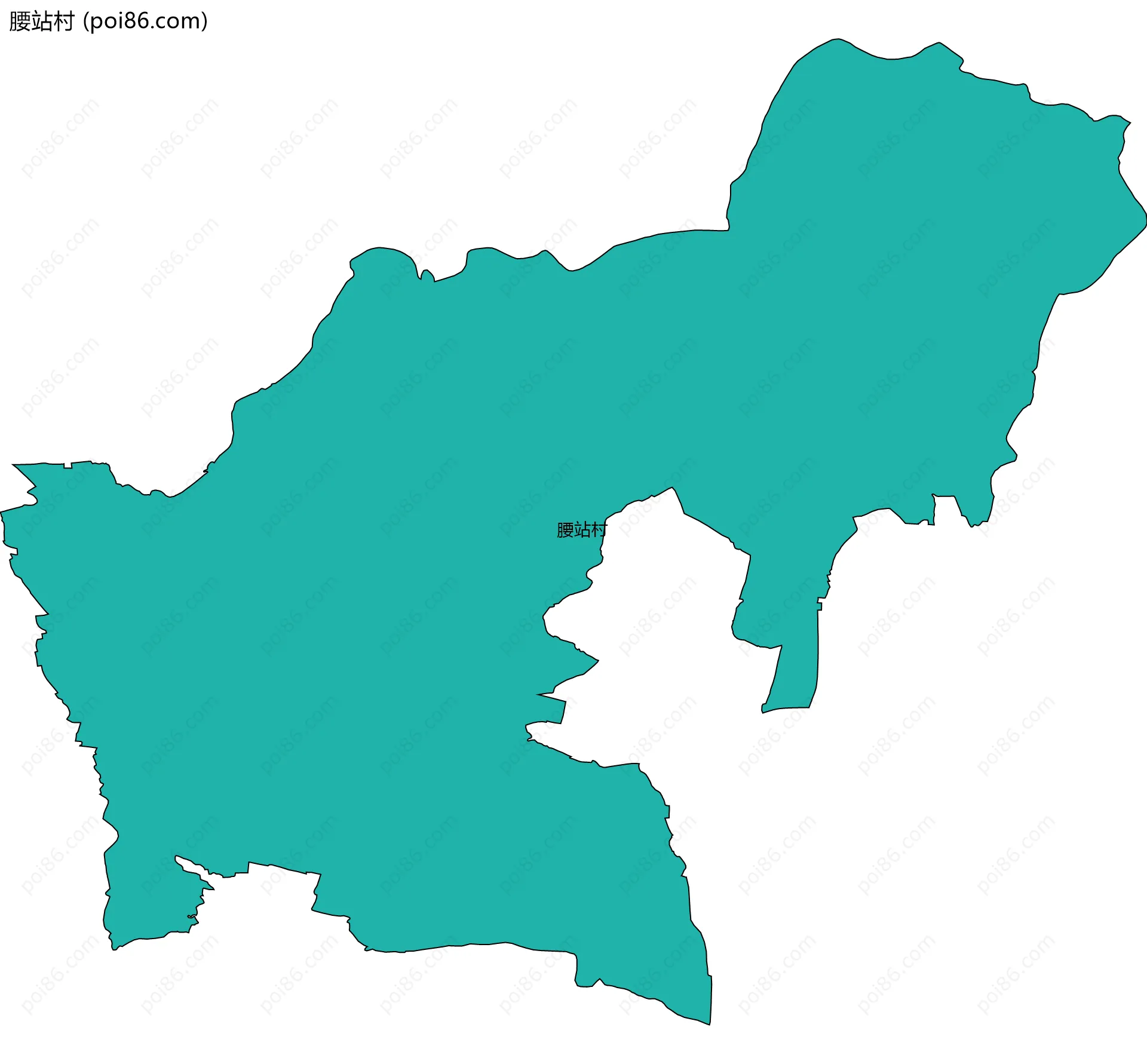 腰站村边界地图