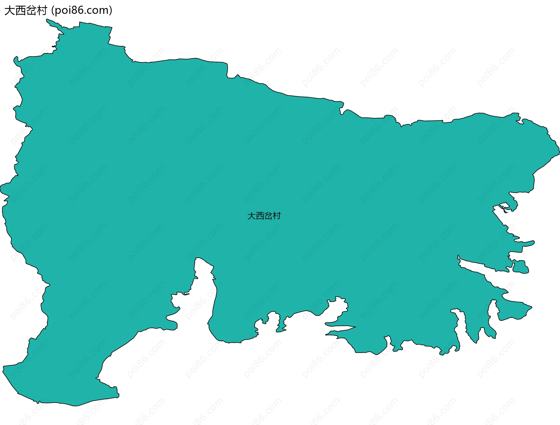 大西岔村边界地图