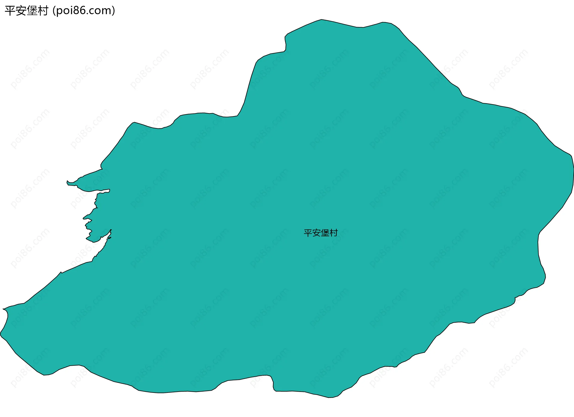 平安堡村边界地图