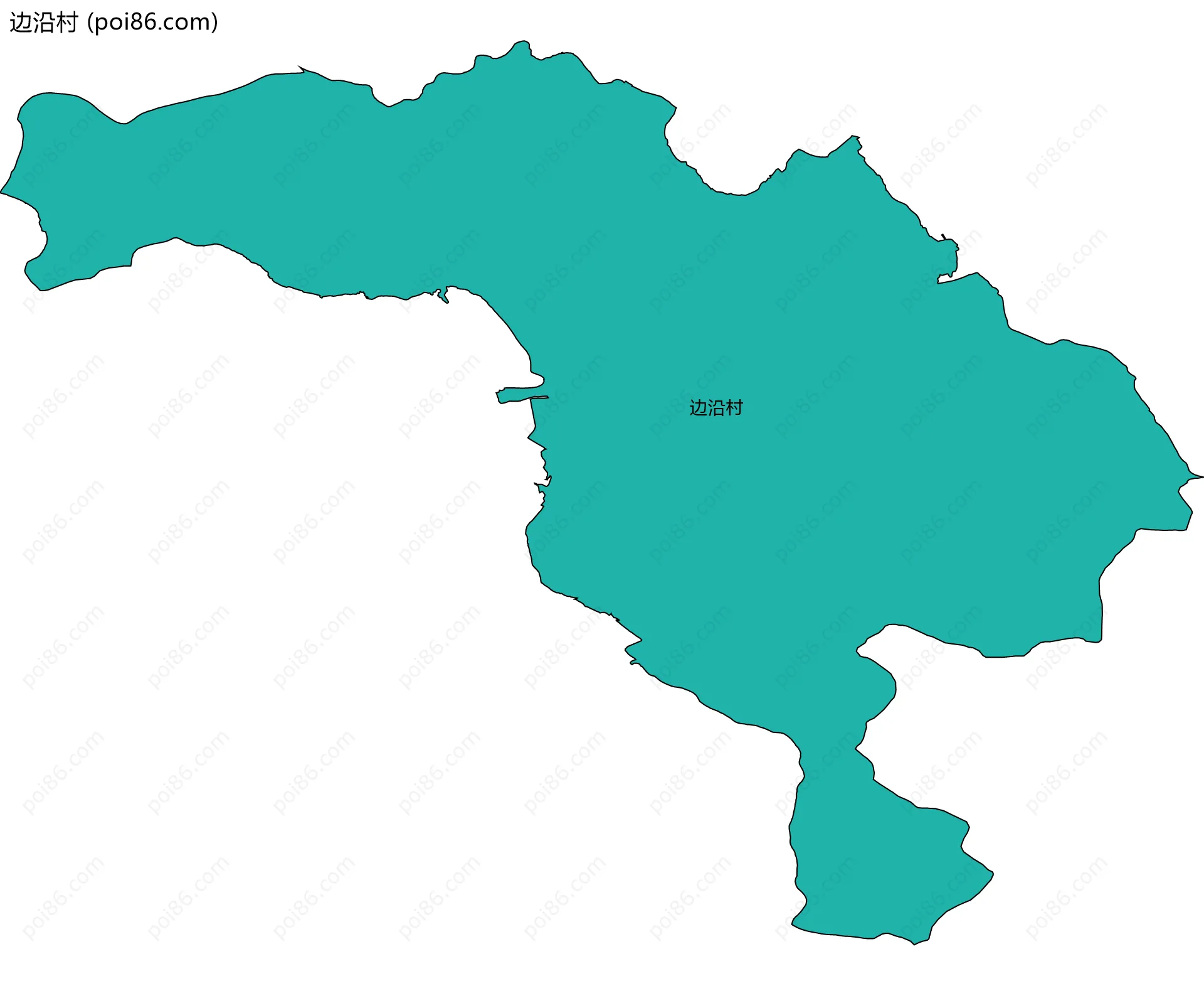 边沿村边界地图