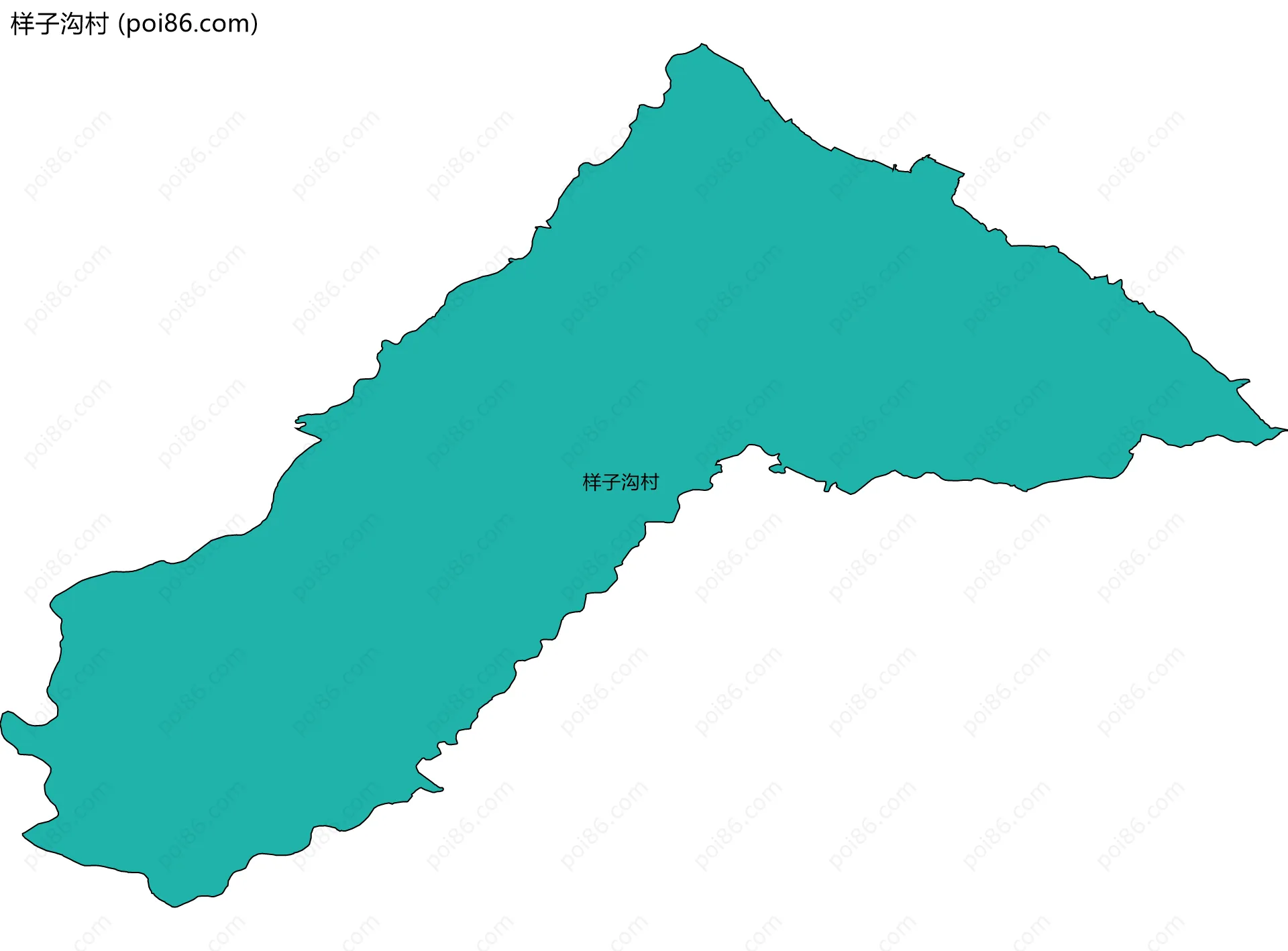 样子沟村边界地图