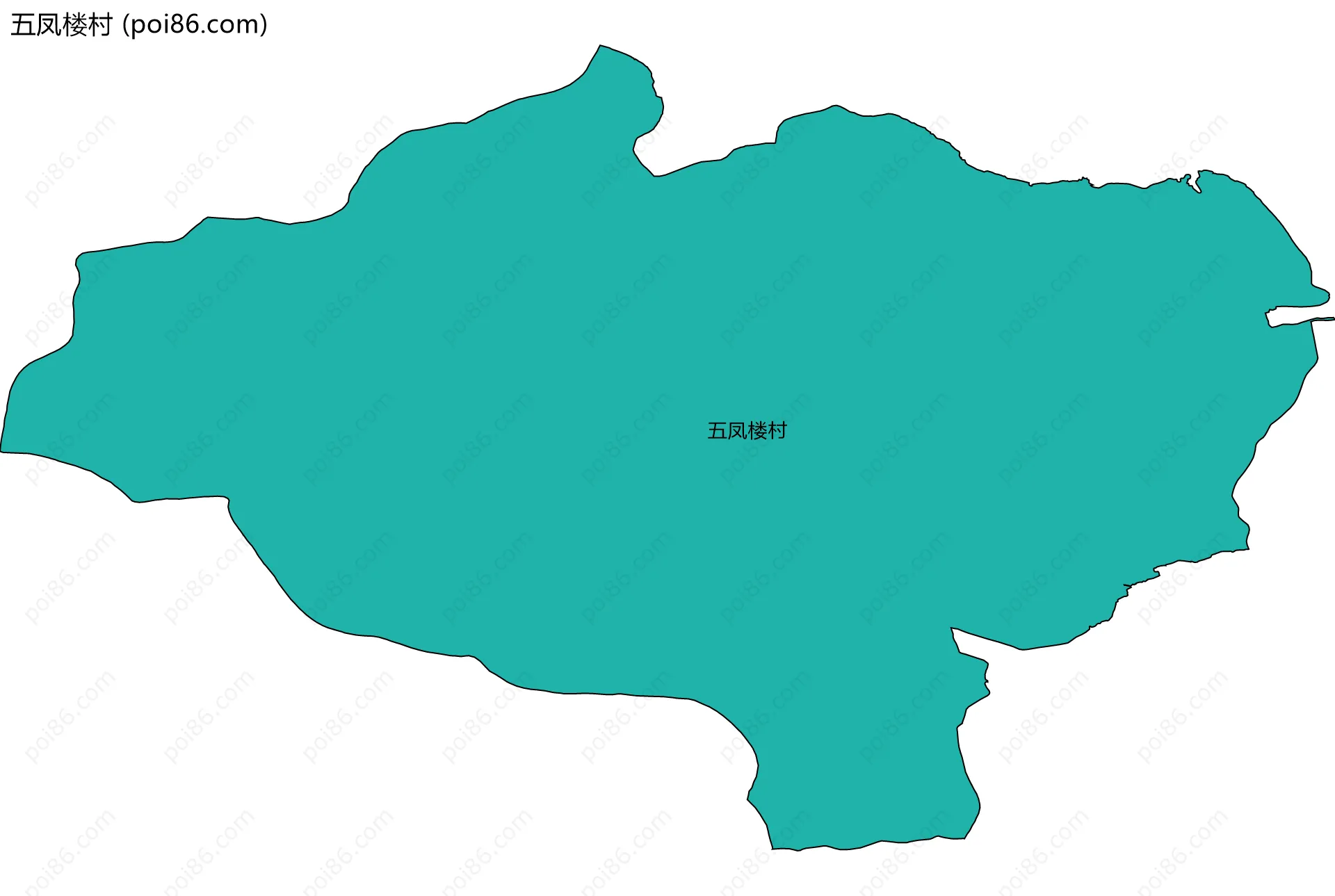 五凤楼村边界地图