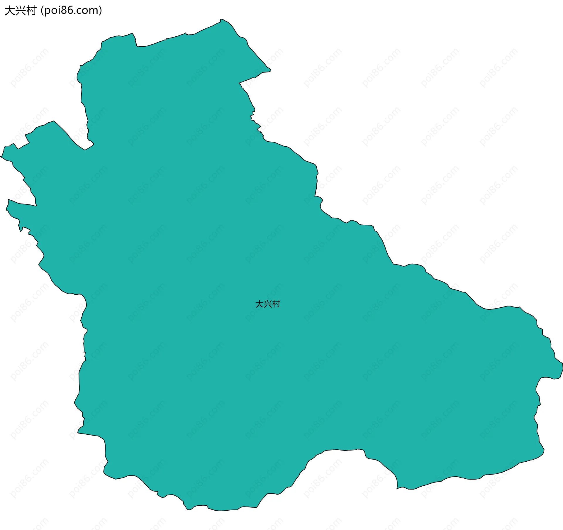 大兴村边界地图