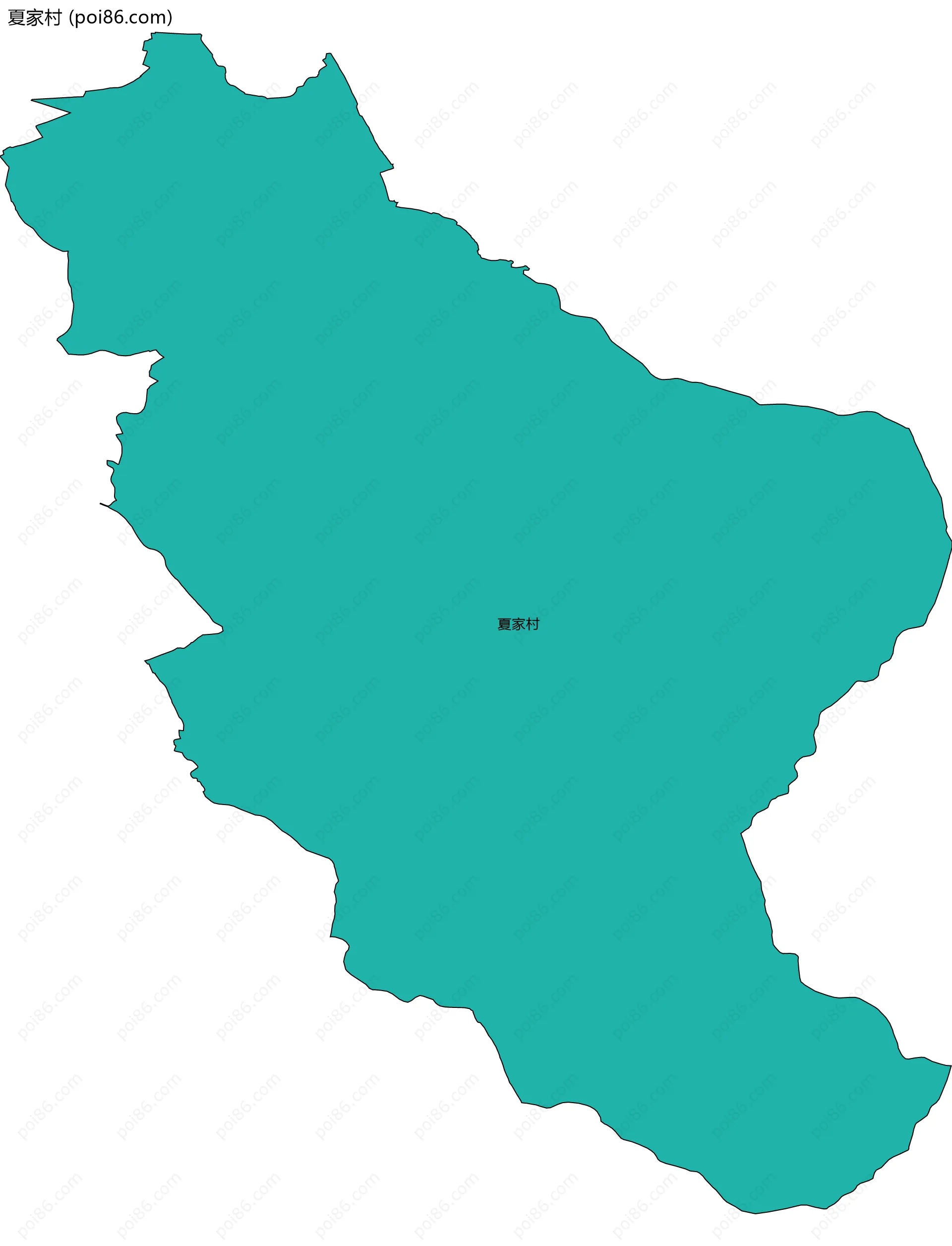 夏家村边界地图