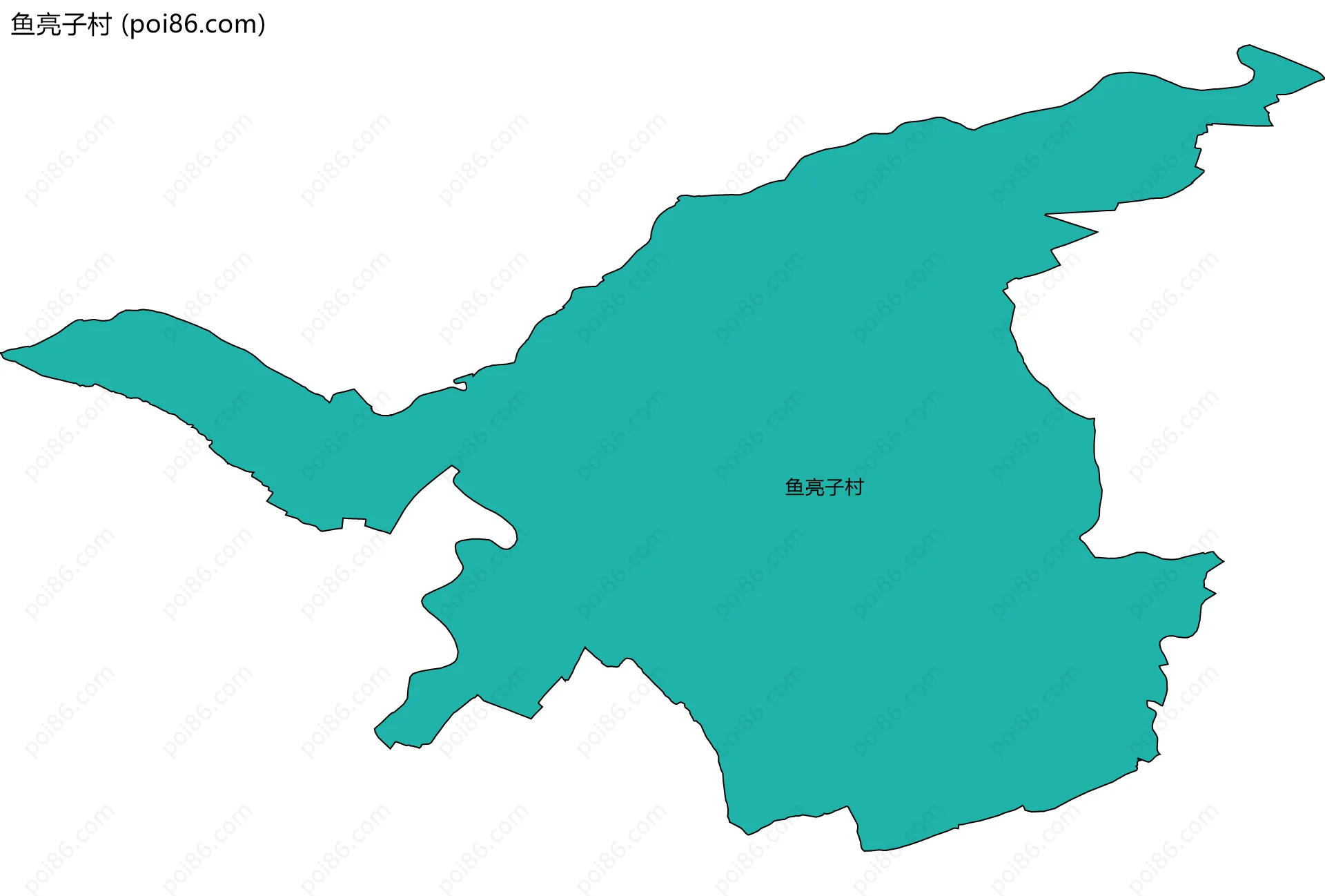 鱼亮子村边界地图