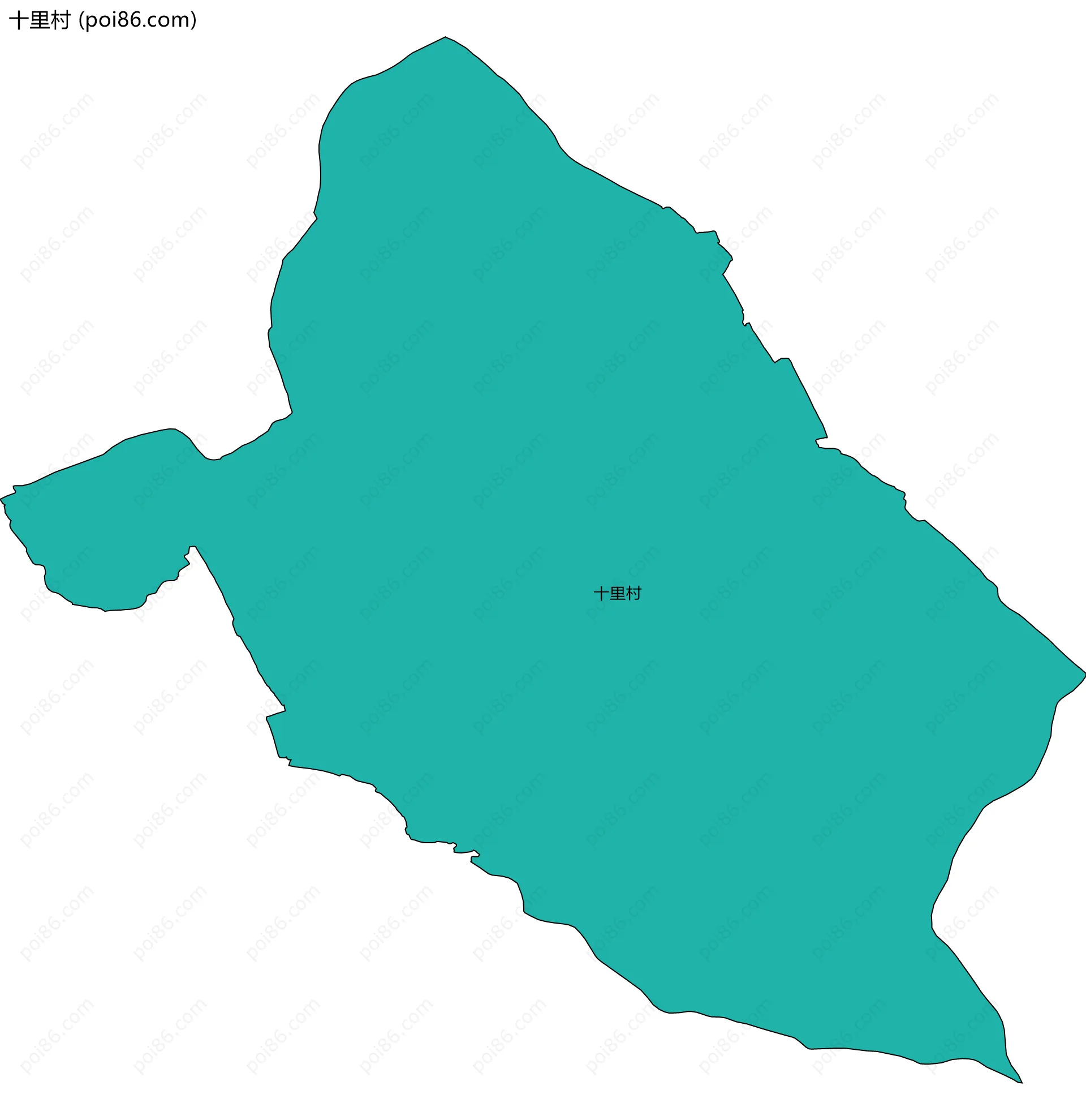 十里村边界地图