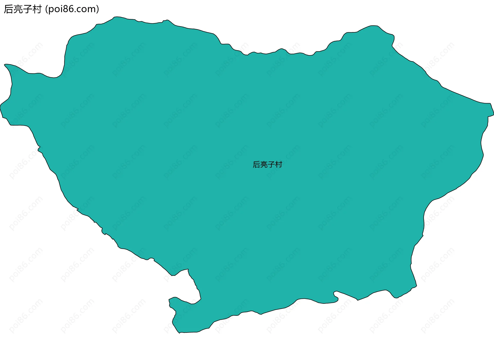 后亮子村边界地图