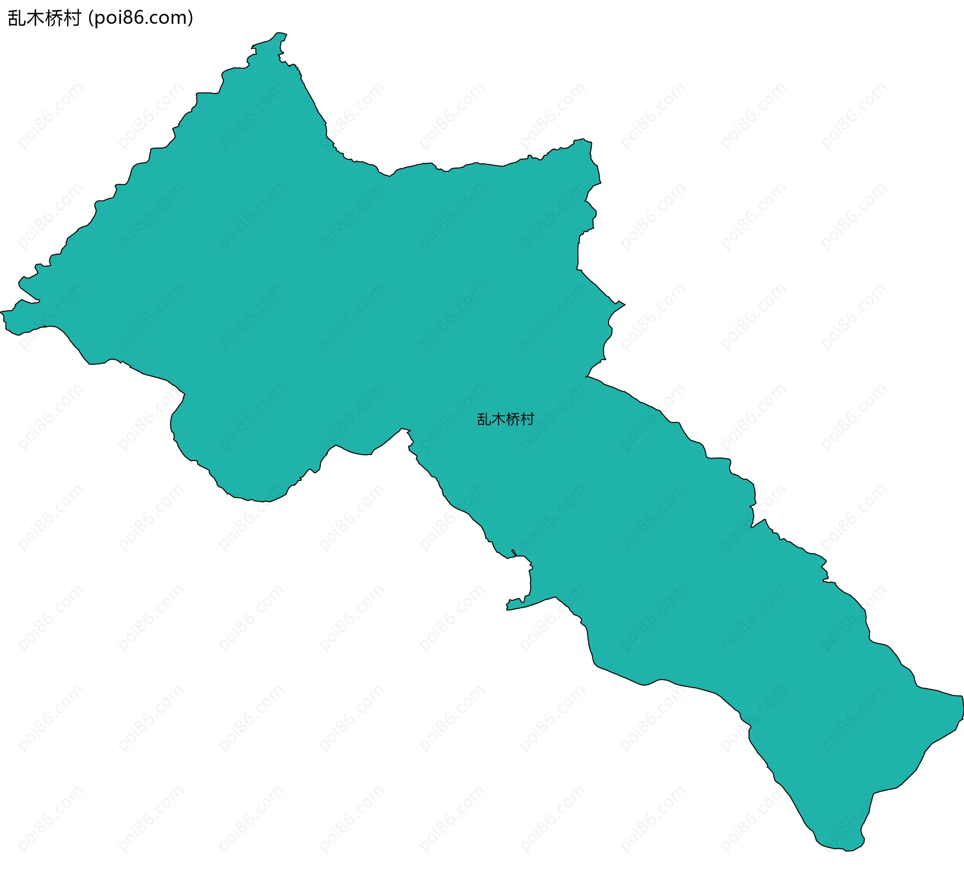 乱木桥村边界地图