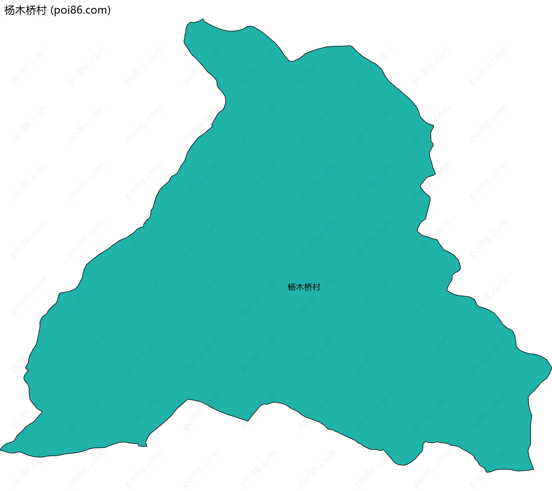 杨木桥村边界地图
