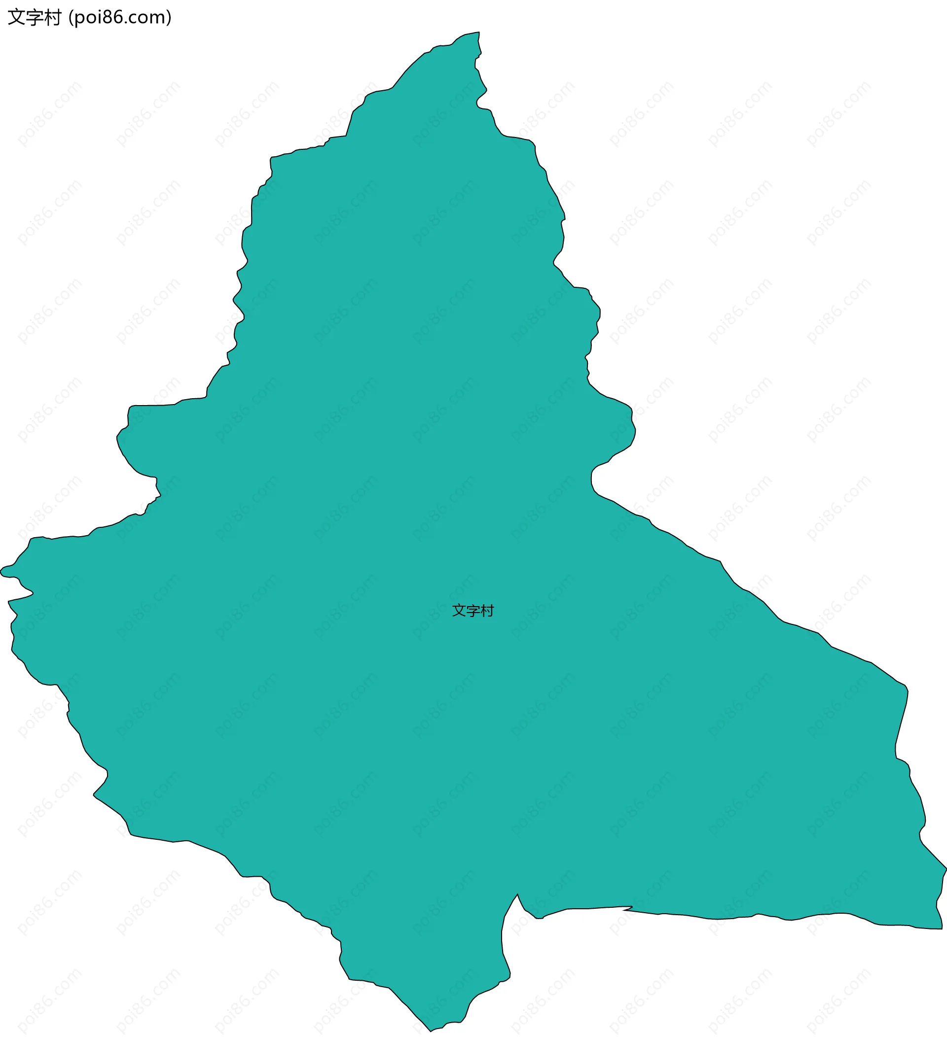文字村边界地图