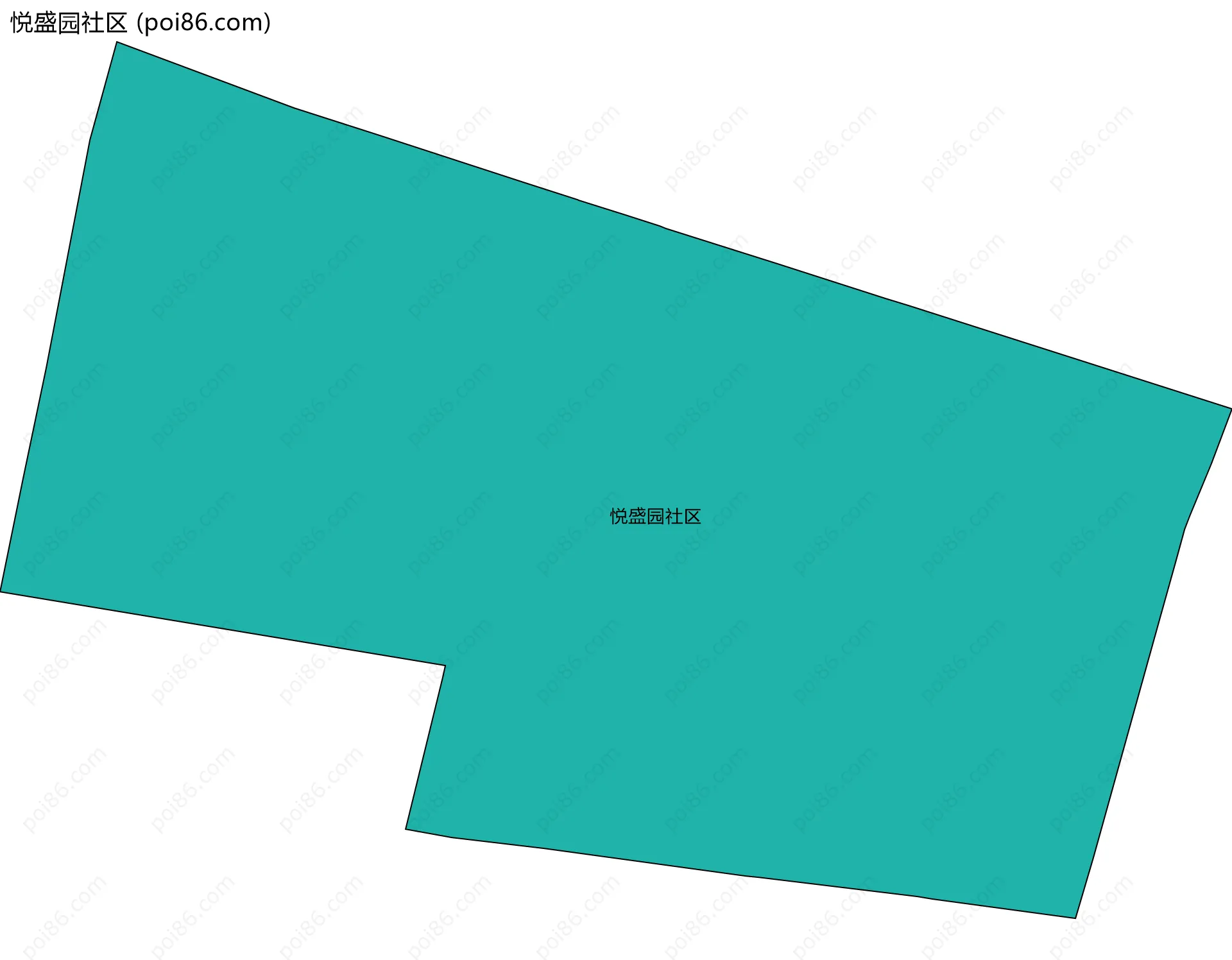 悦盛园社区边界地图
