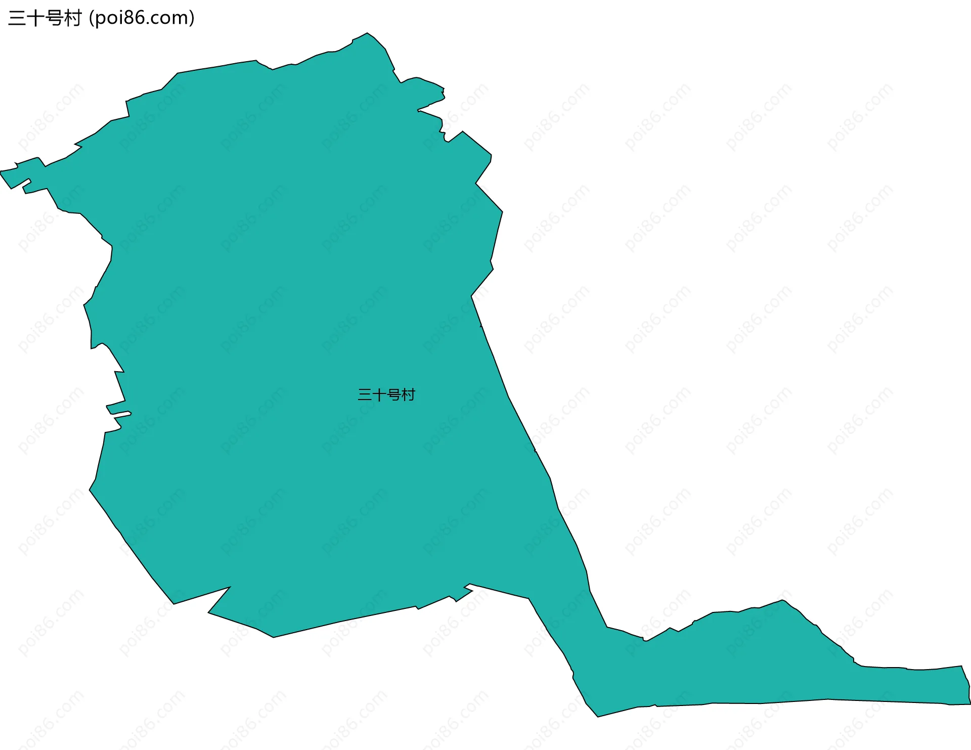 三十号村边界地图