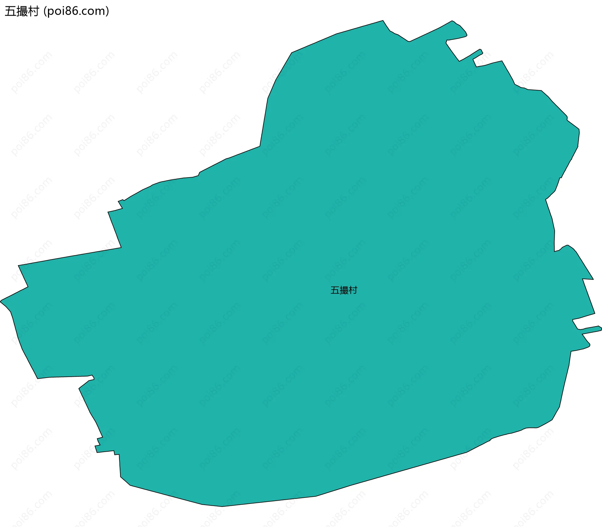 五撮村边界地图