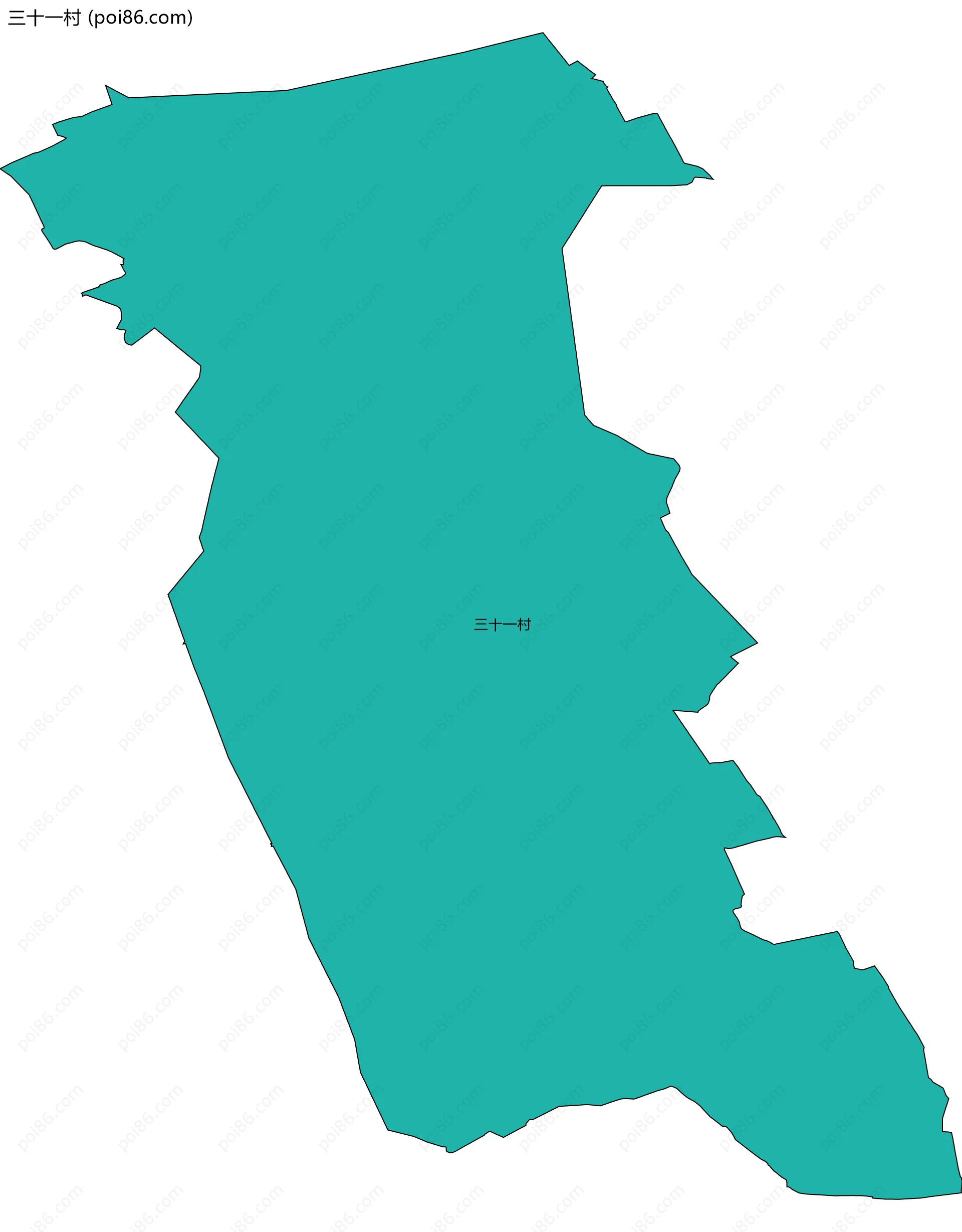 三十一村边界地图