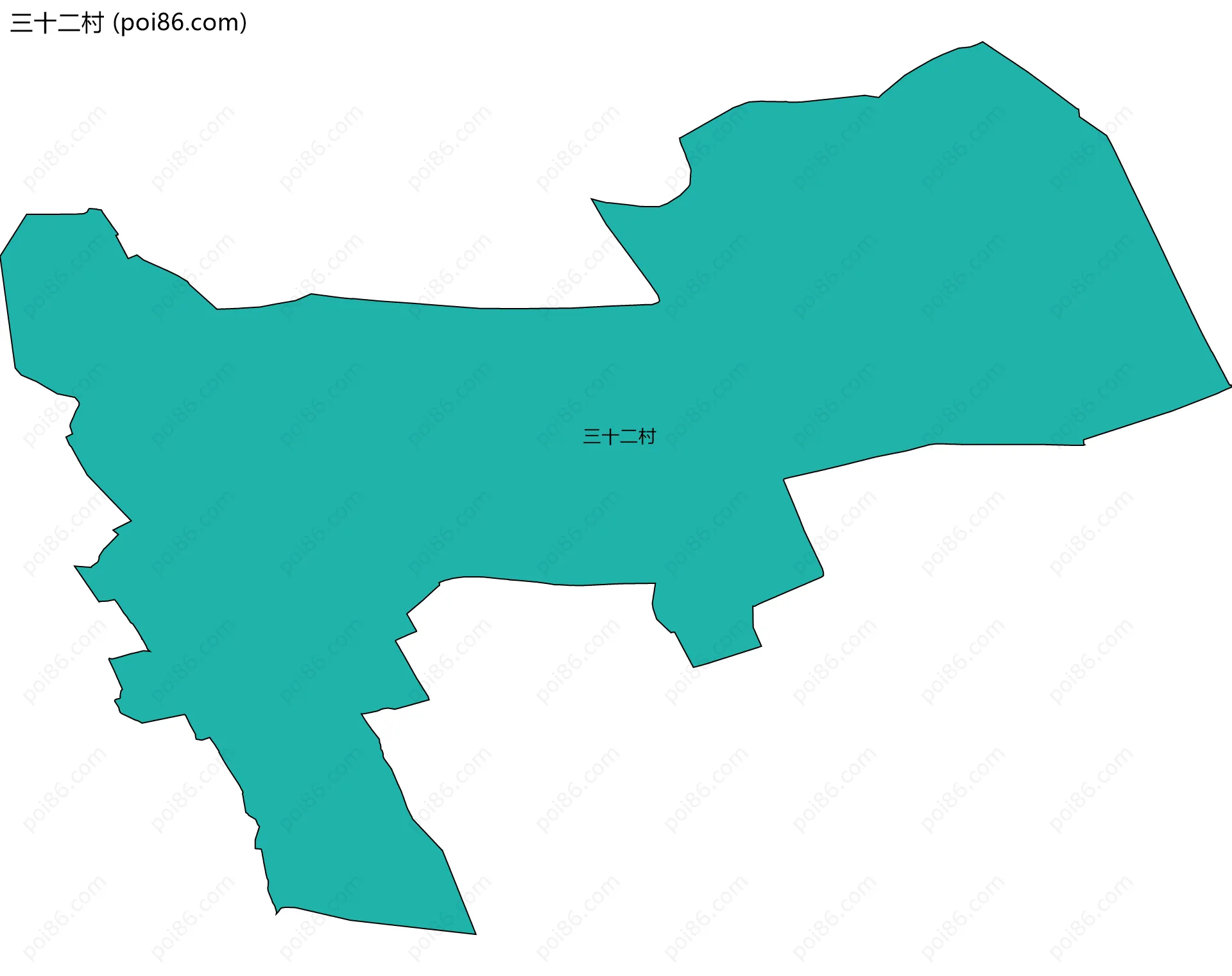 三十二村边界地图