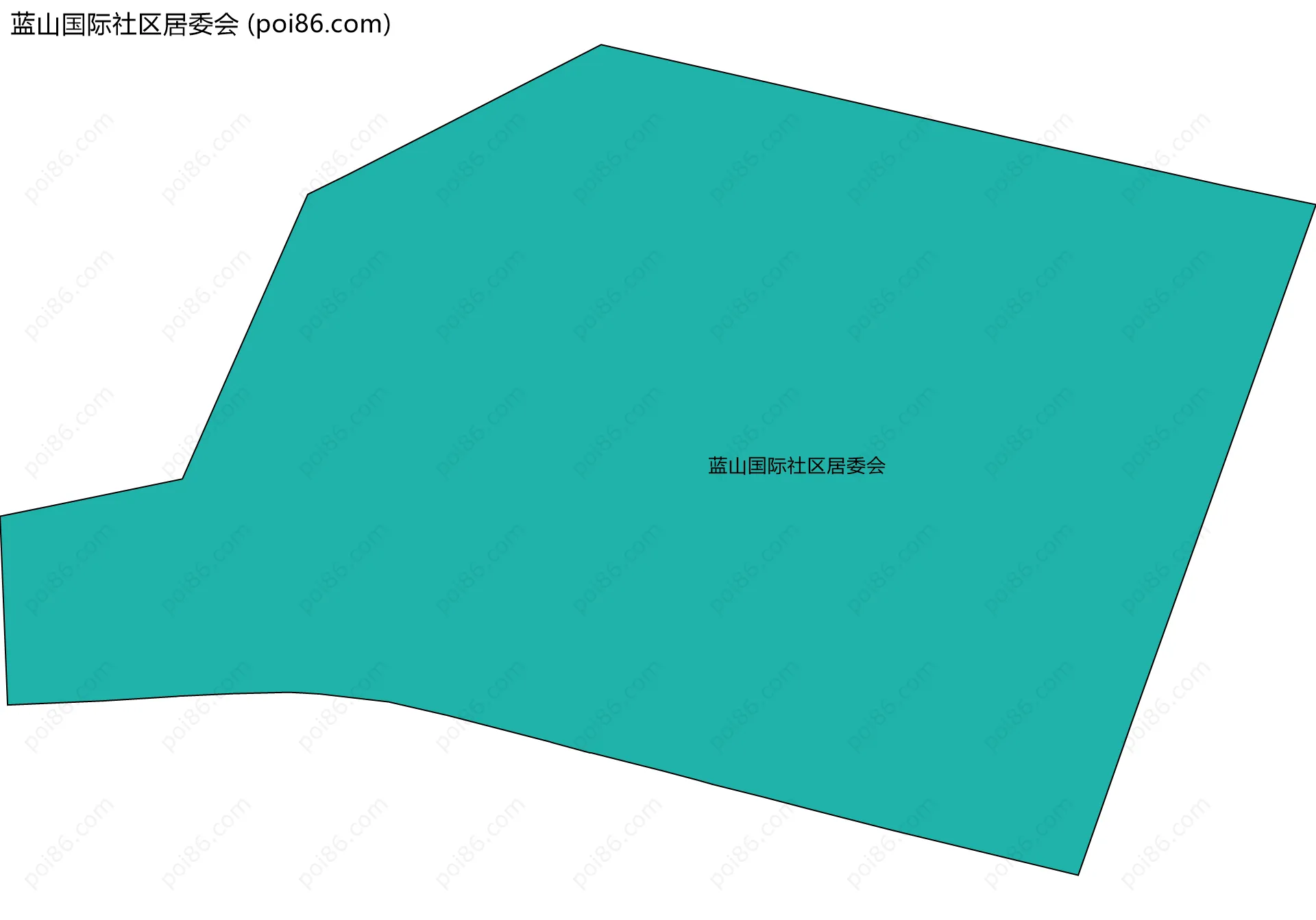 蓝山国际社区居委会边界地图