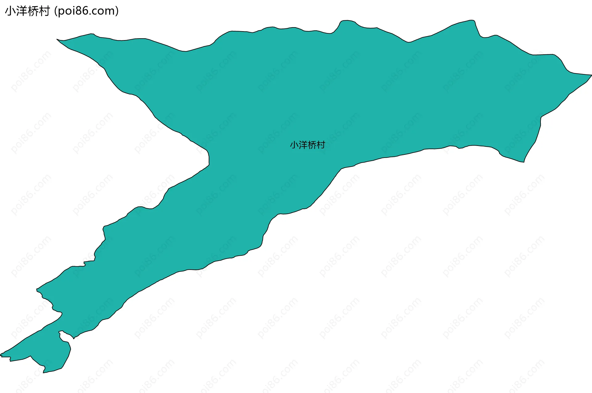 小洋桥村边界地图